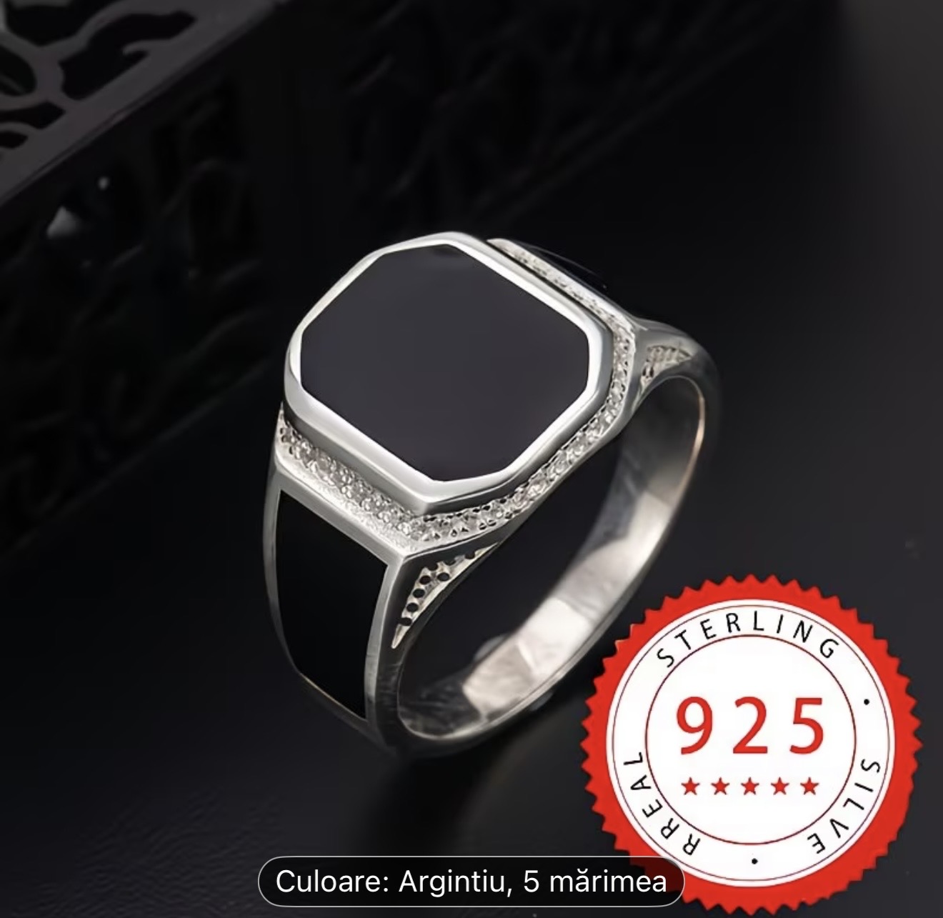 Inel din argint sterling pentru bărbați
