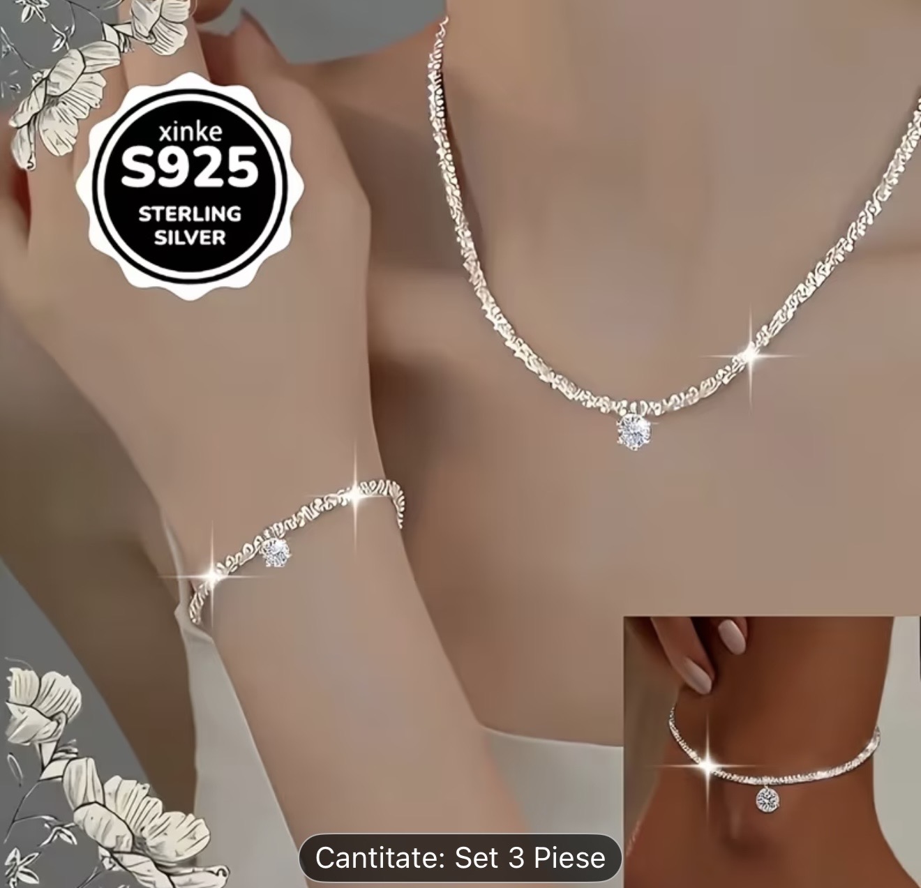 Set de bijuterii din argint sterlin S925