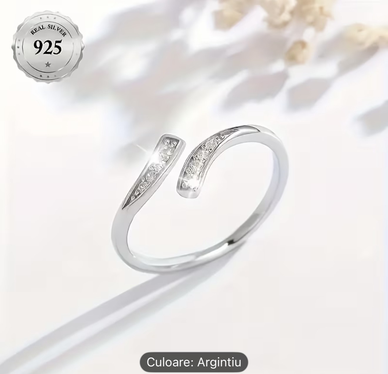 Inel reglabil din argint 925