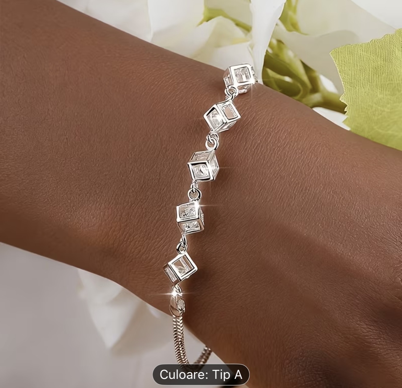 Brățară Geometrică Elegantă din Argint