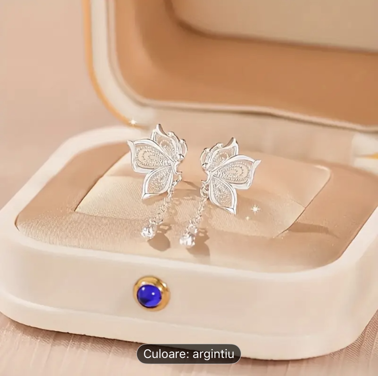 Cercei Fluture Argint