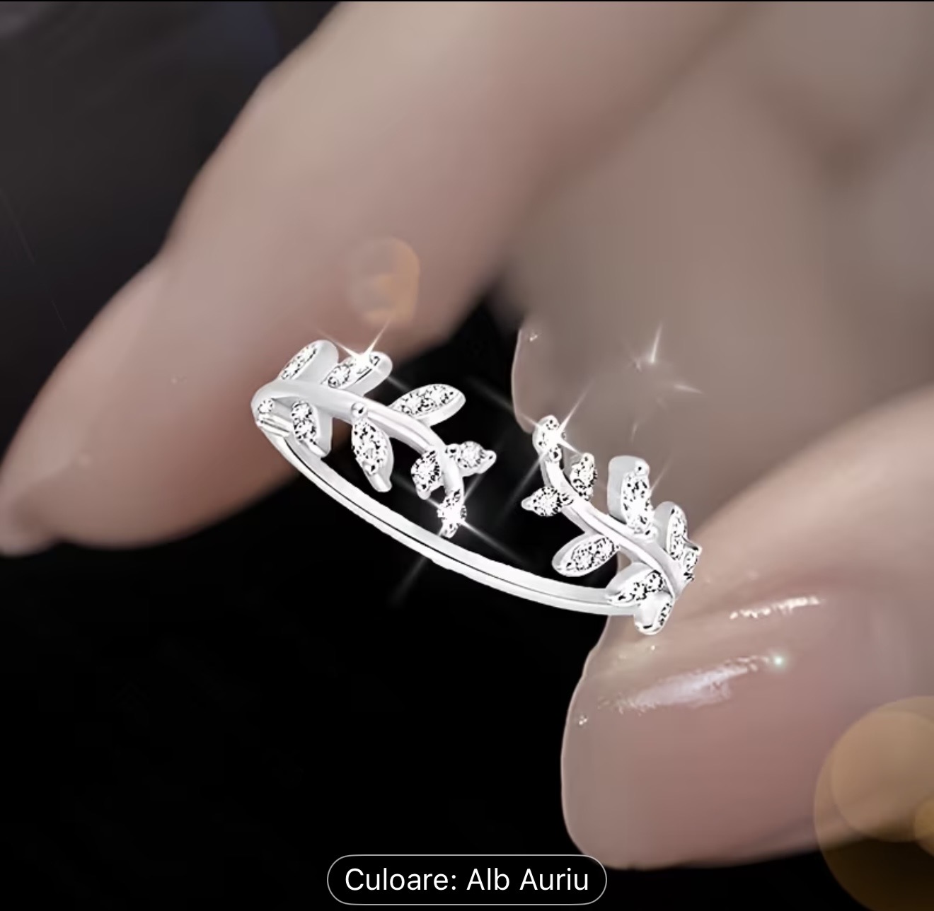 Inel din argint 925 cu frunze