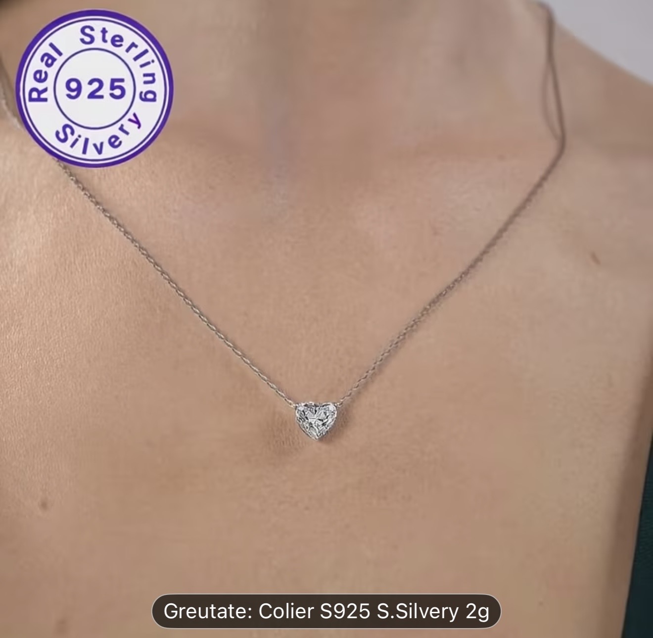 Colier din argint 925 cu inimă