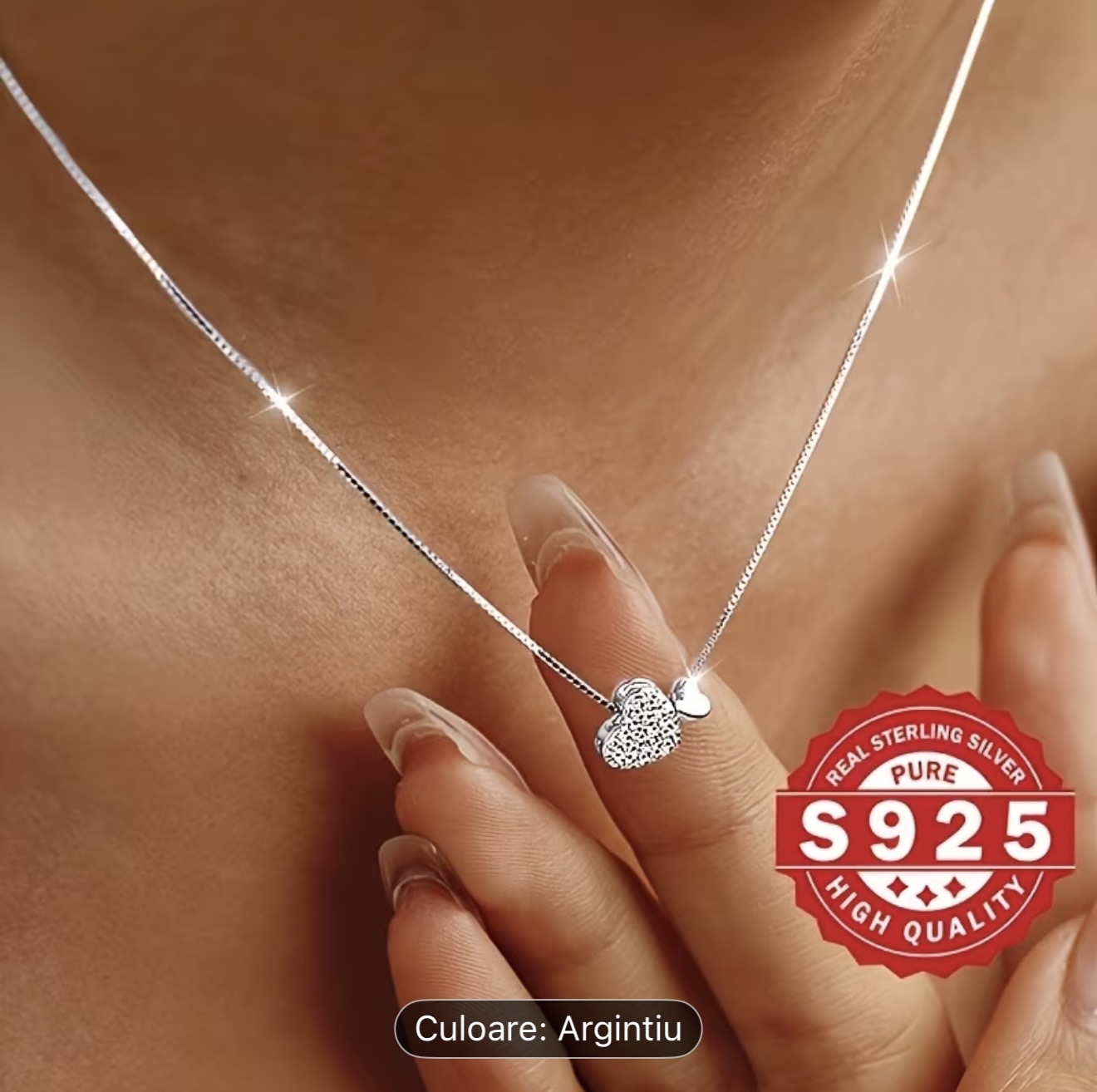 Colier din argint 925 cu inimă