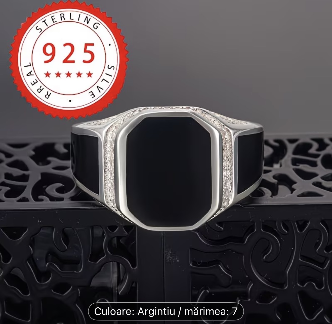 Inel din argint sterling pentru bărbați