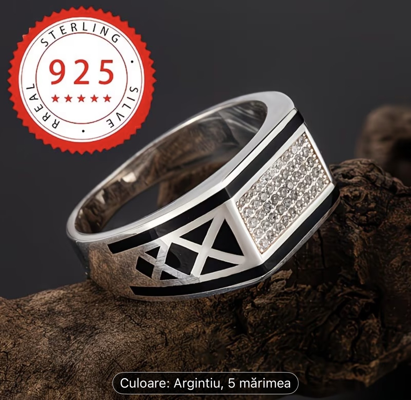Inel bărbătesc din argint 925