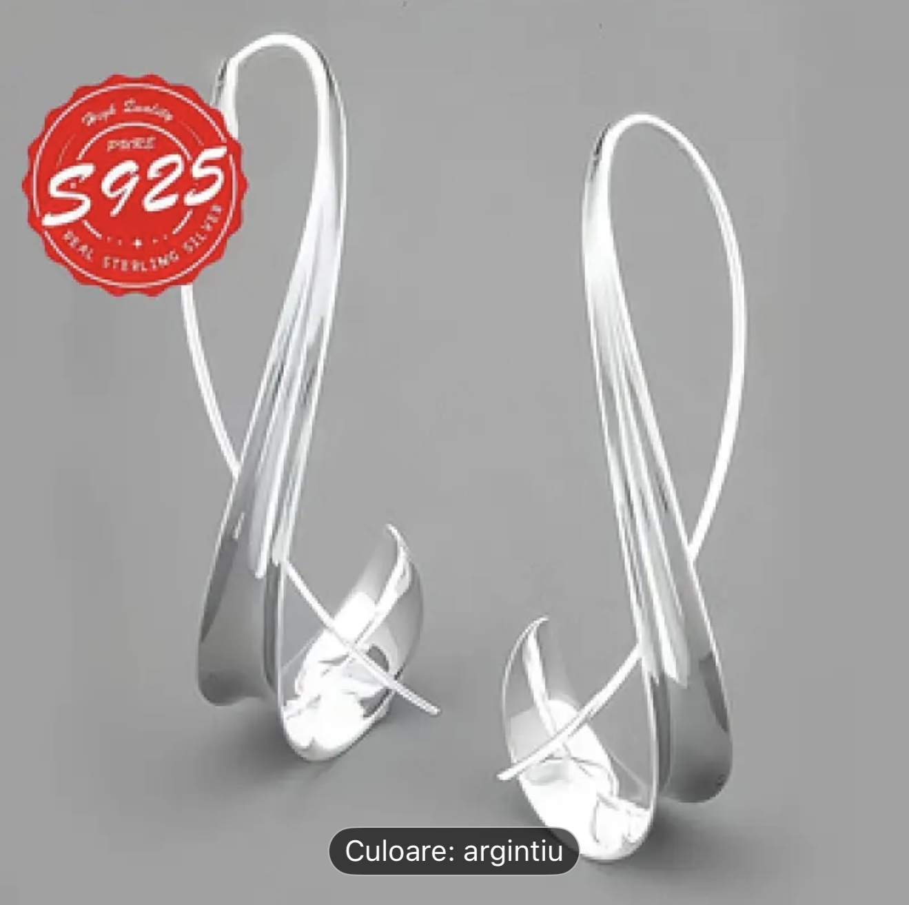 Cercei model carlig de argint