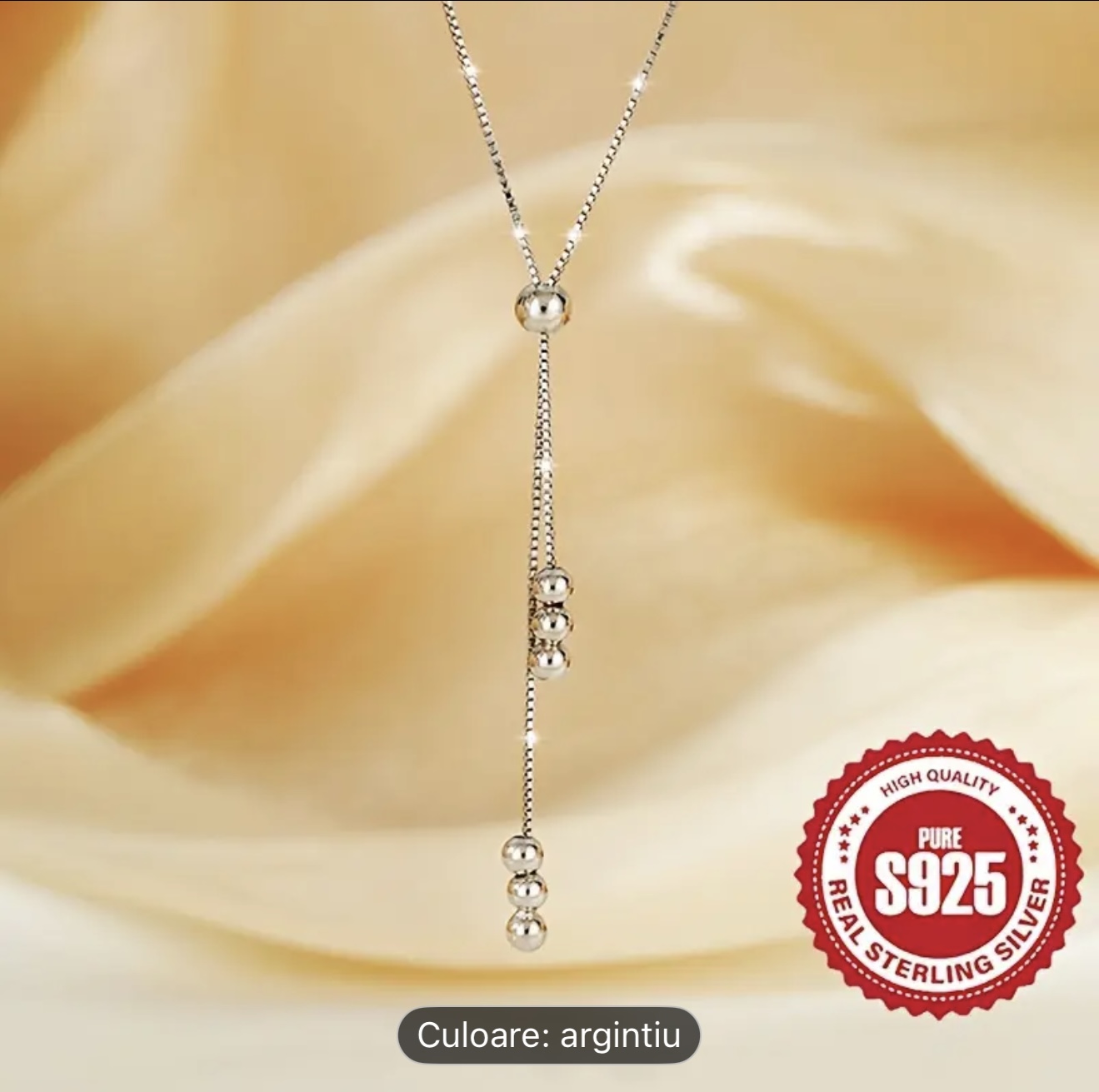 Colier Lariat din argint
