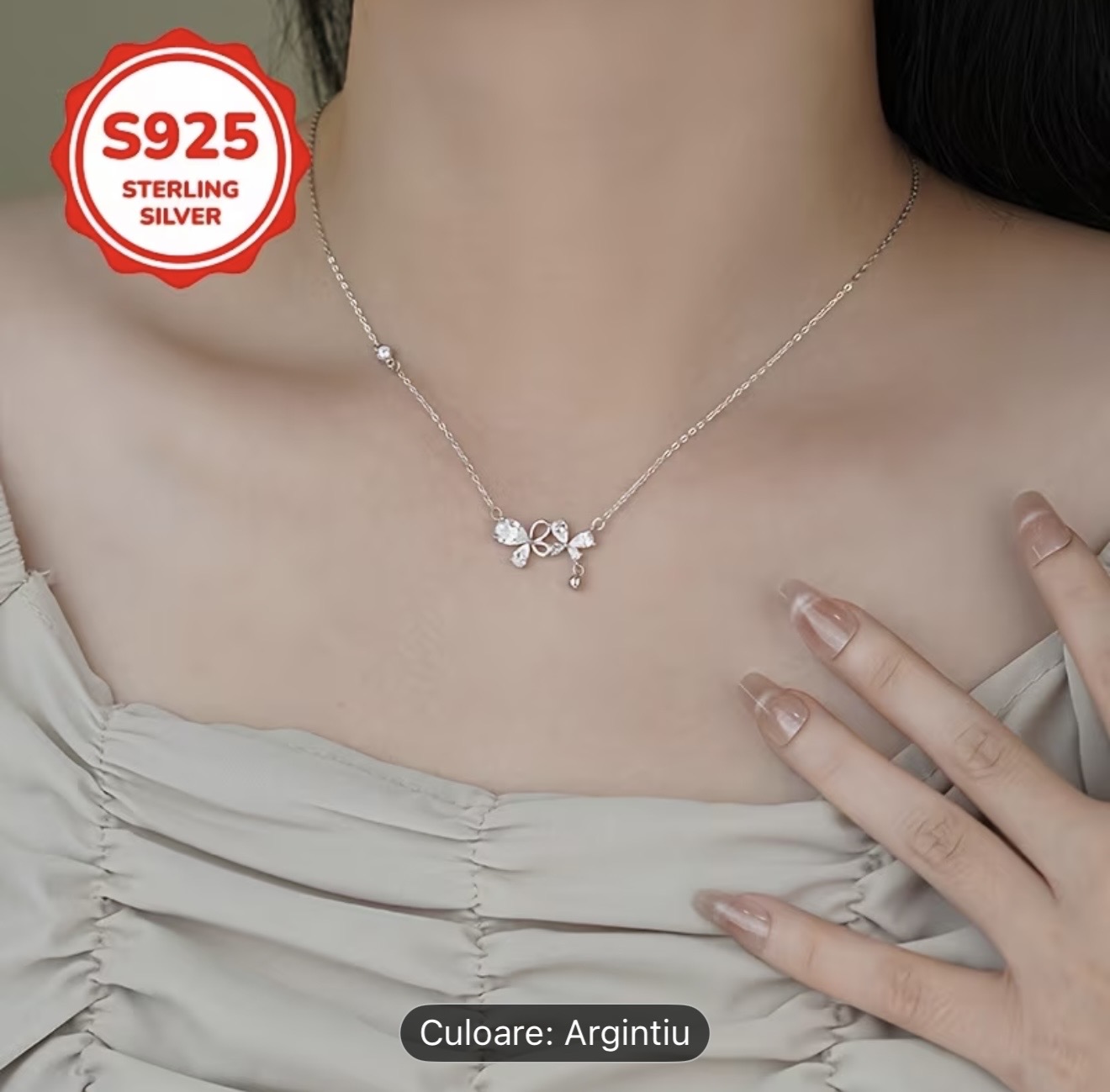 Colier din argint 925 cu fluture