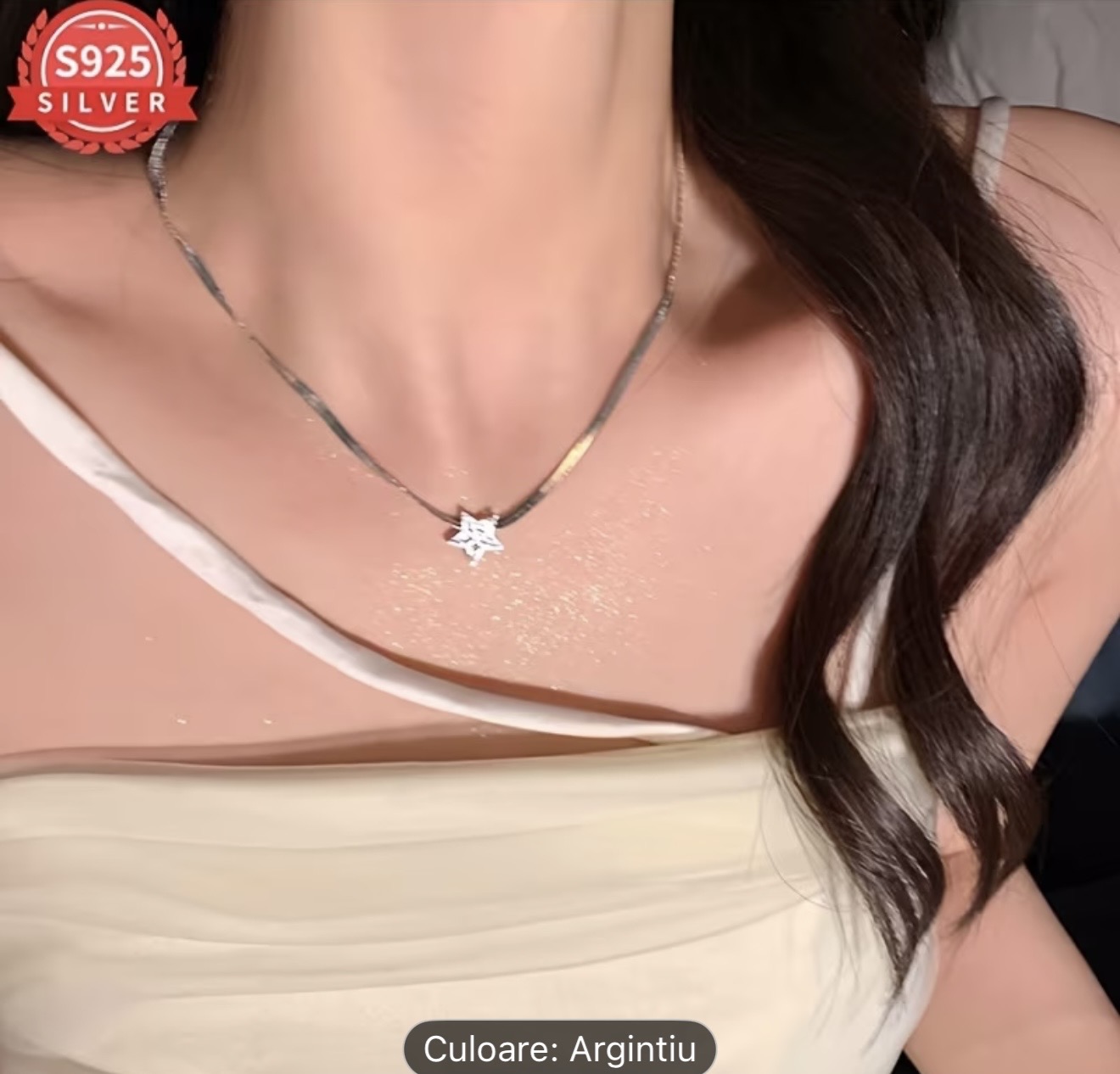 Colier cu pandantiv stea din argint 925