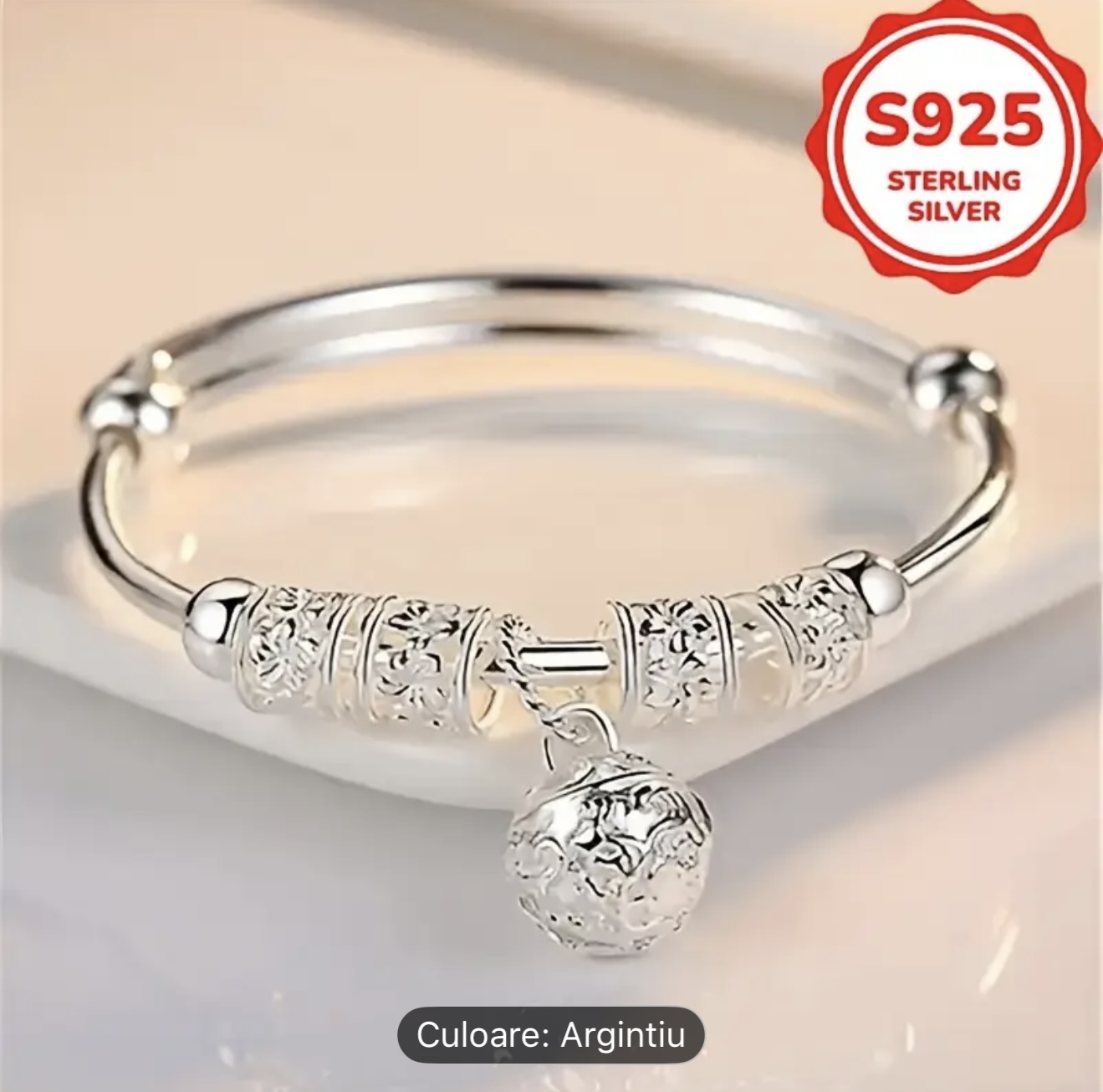 Brățară fixa cu model gravat