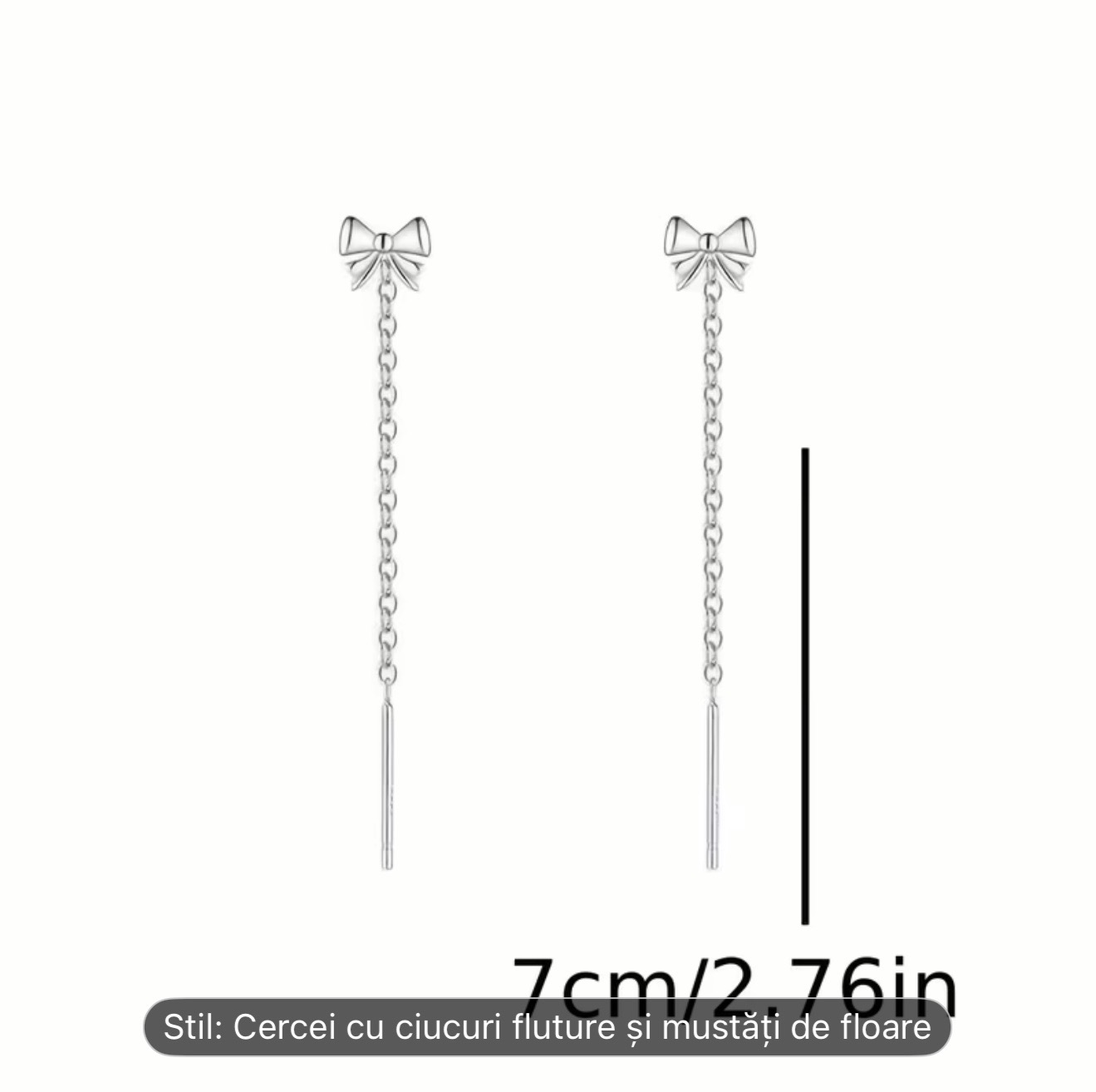 Cercei eleganți fundiță