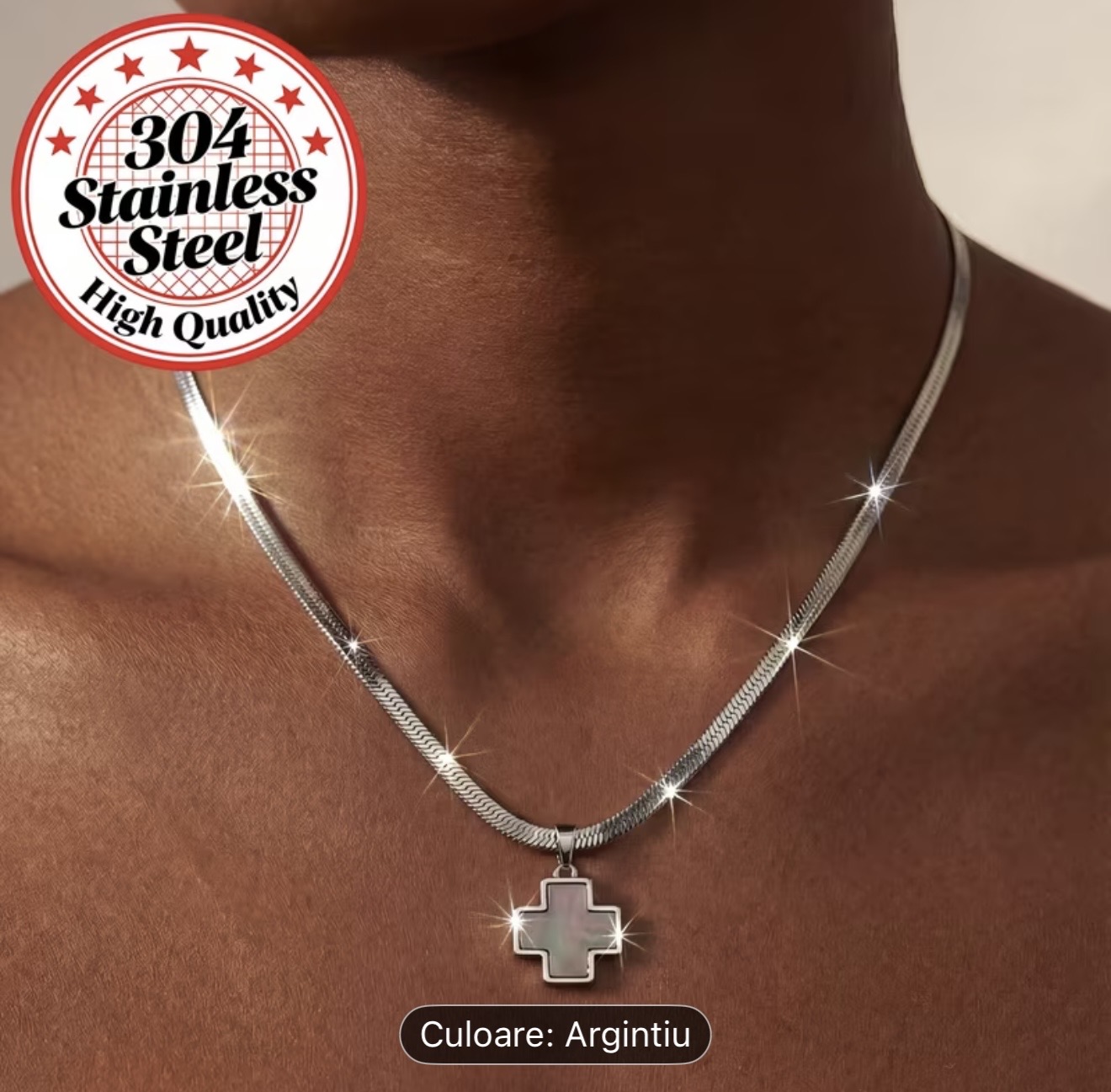 Colier cu pandantiv cu cruce 