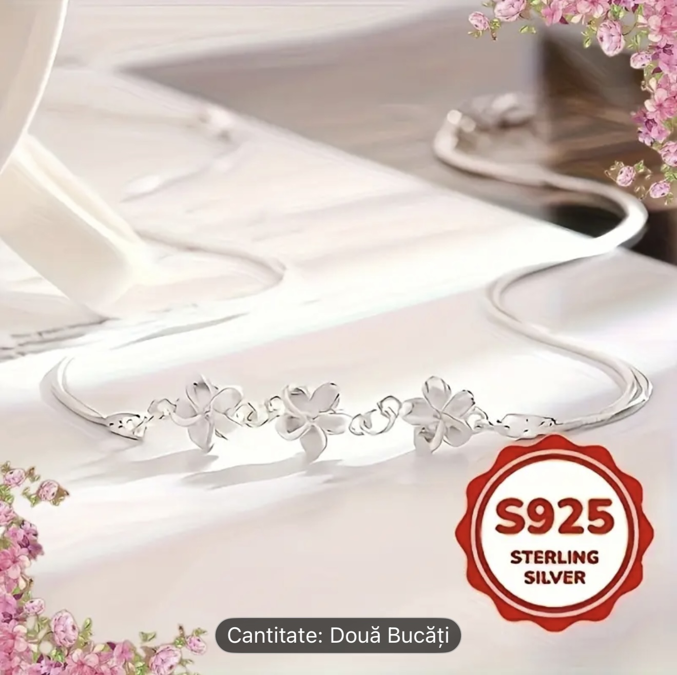 Set elegant de bijuterii din argint