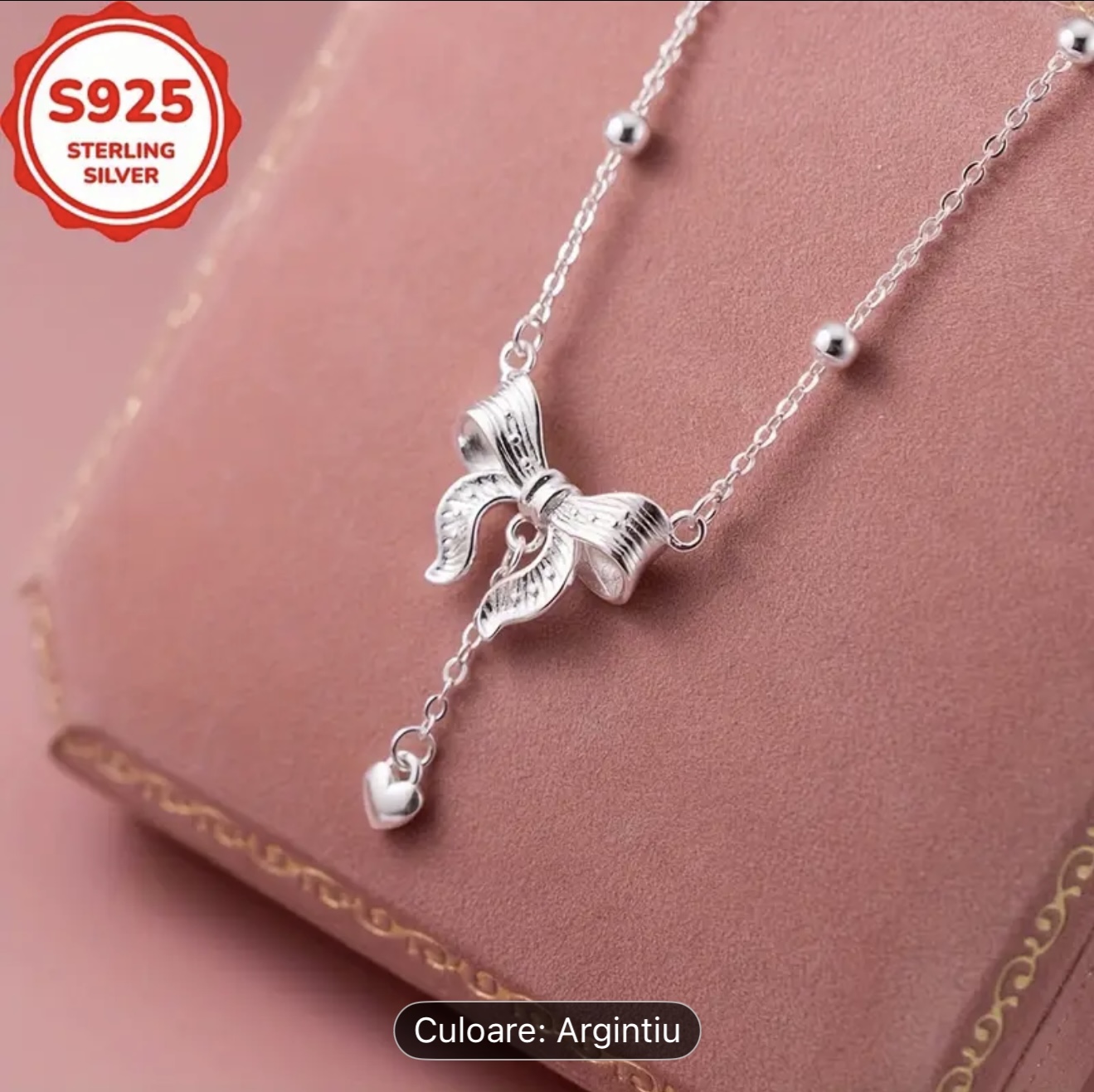 Colier cu pandantiv Fluture din argint