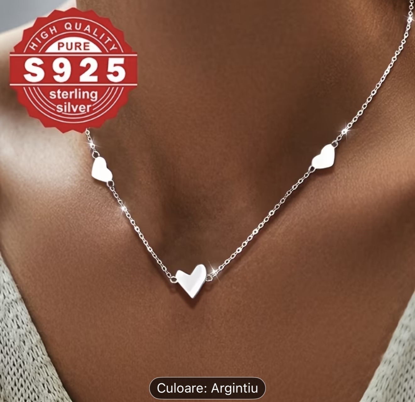 Colier din argint 925 cu inimă