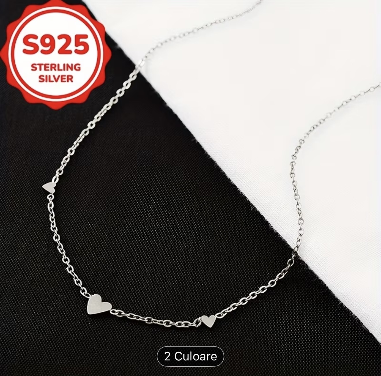 Colier inimă din argint