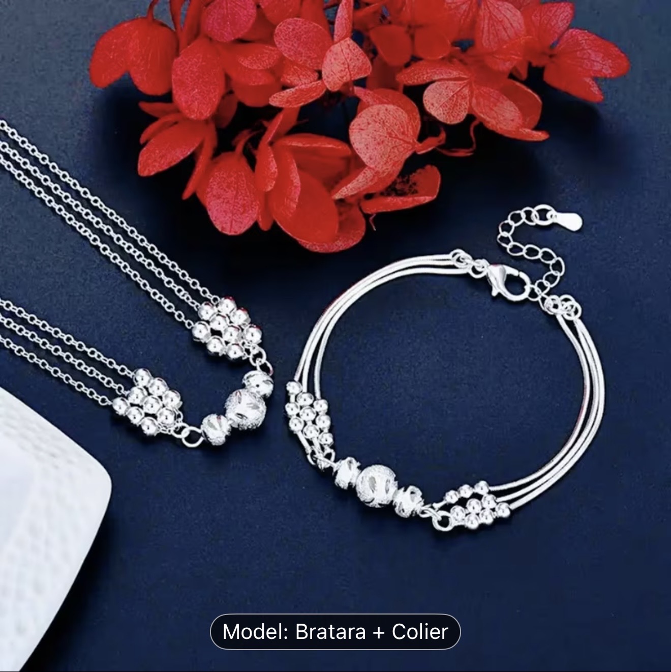 Set elegant de bijuterii din argint