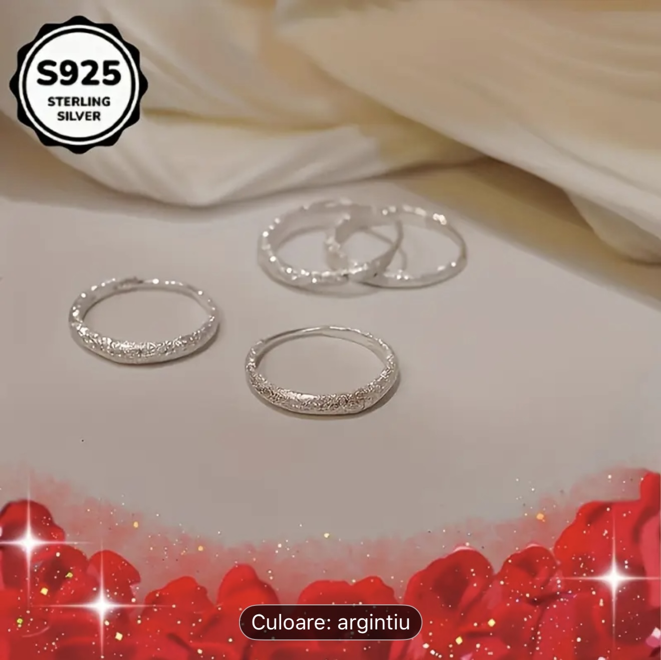 Cercei cu cerc de argint