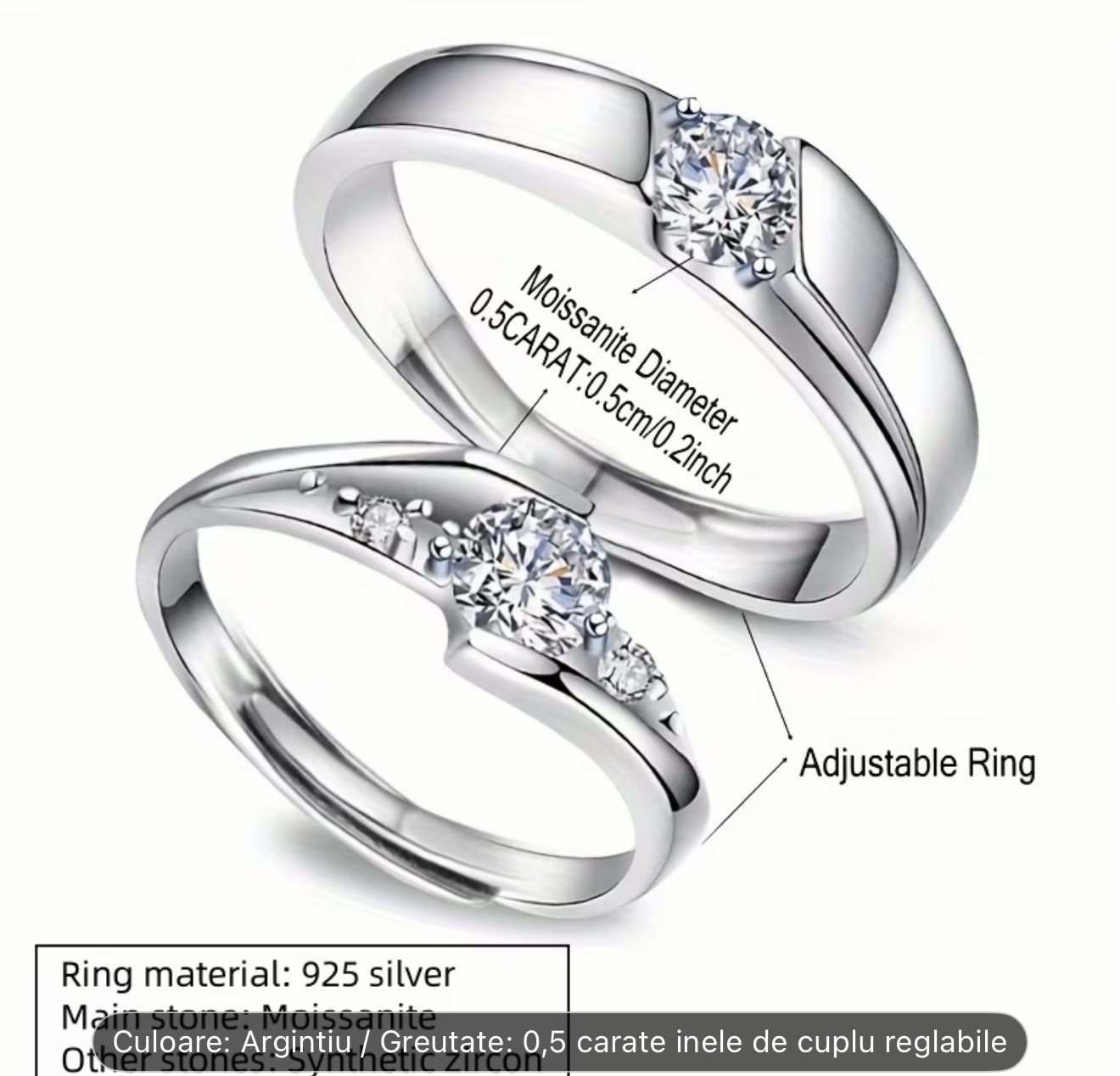 Inele de cuplu reglabile