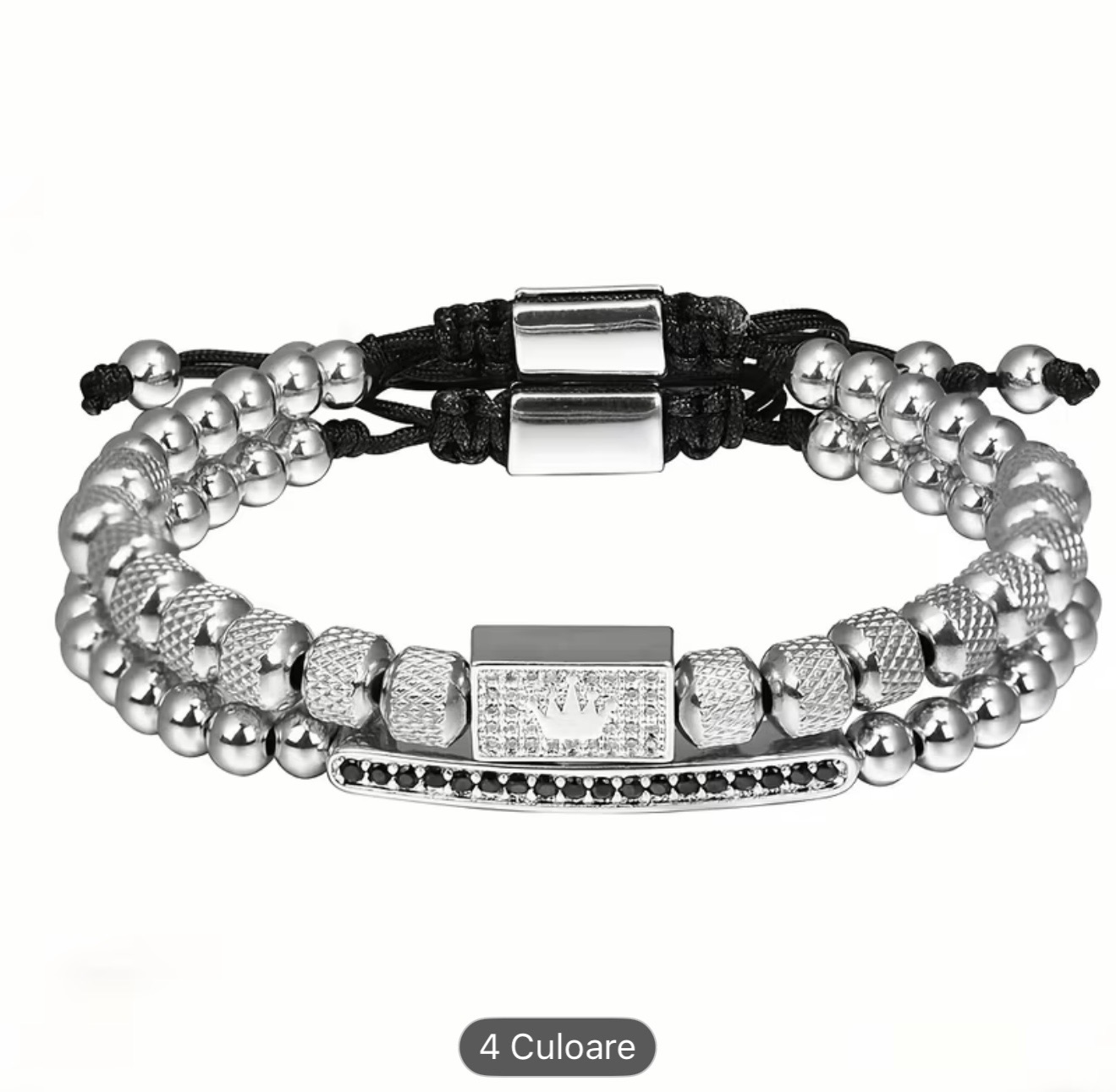 Set Bratara din margele argintii