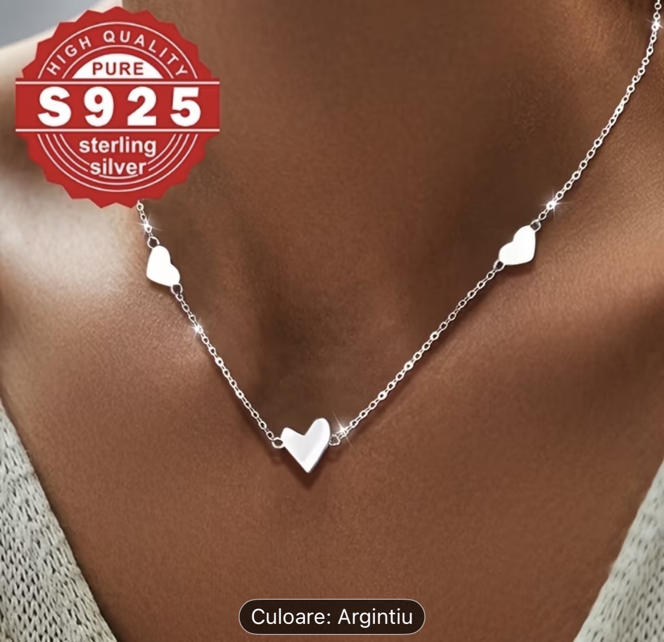 Colier din argint 925 cu inimă