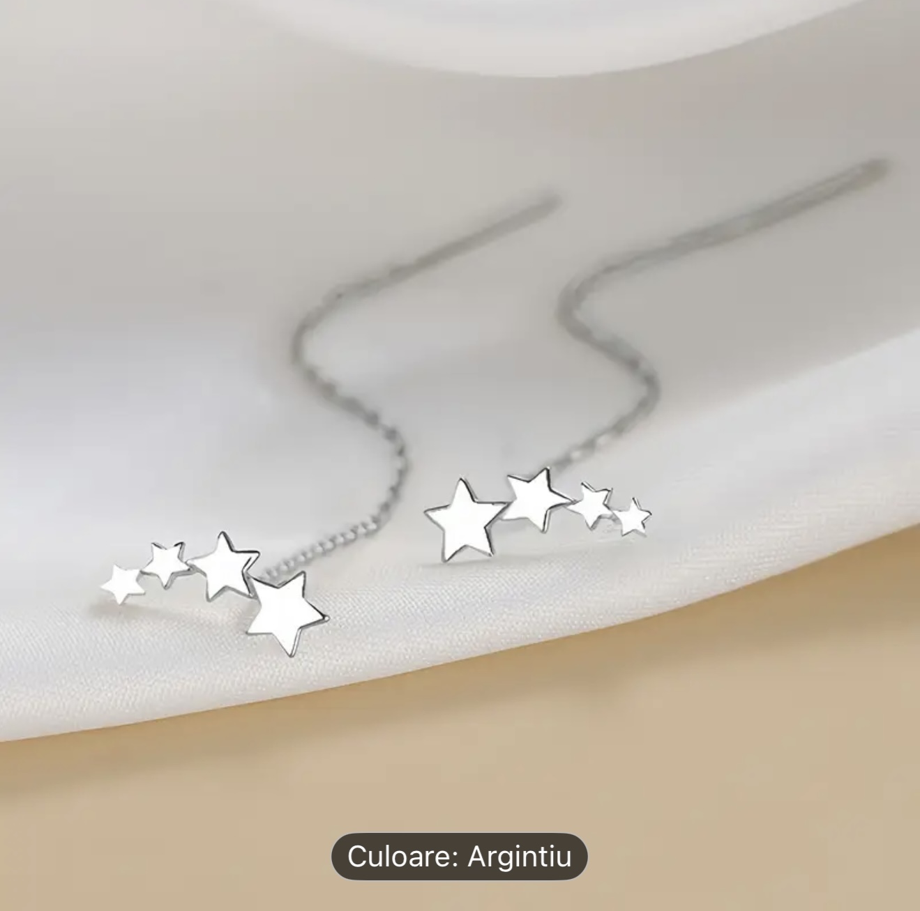 Cercei din argint cu cascadă stea