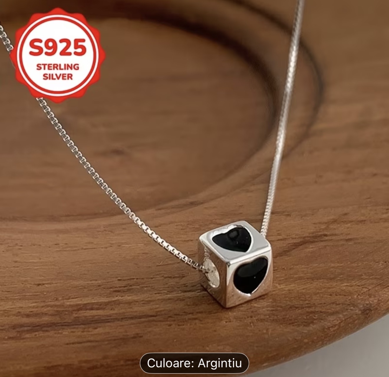 Colier inimă din argint