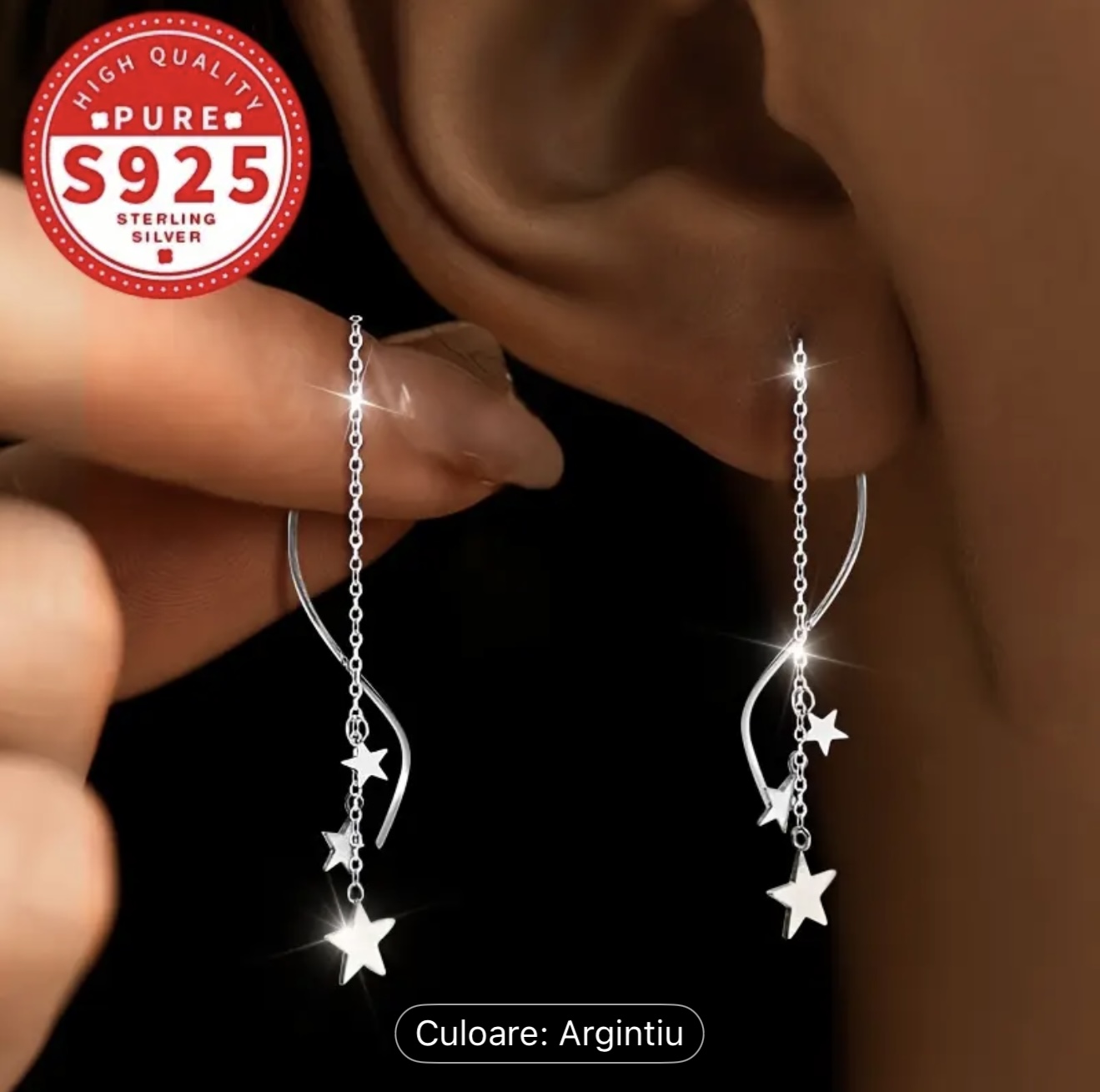 Cercei din Argint Steluțe Curgătoare