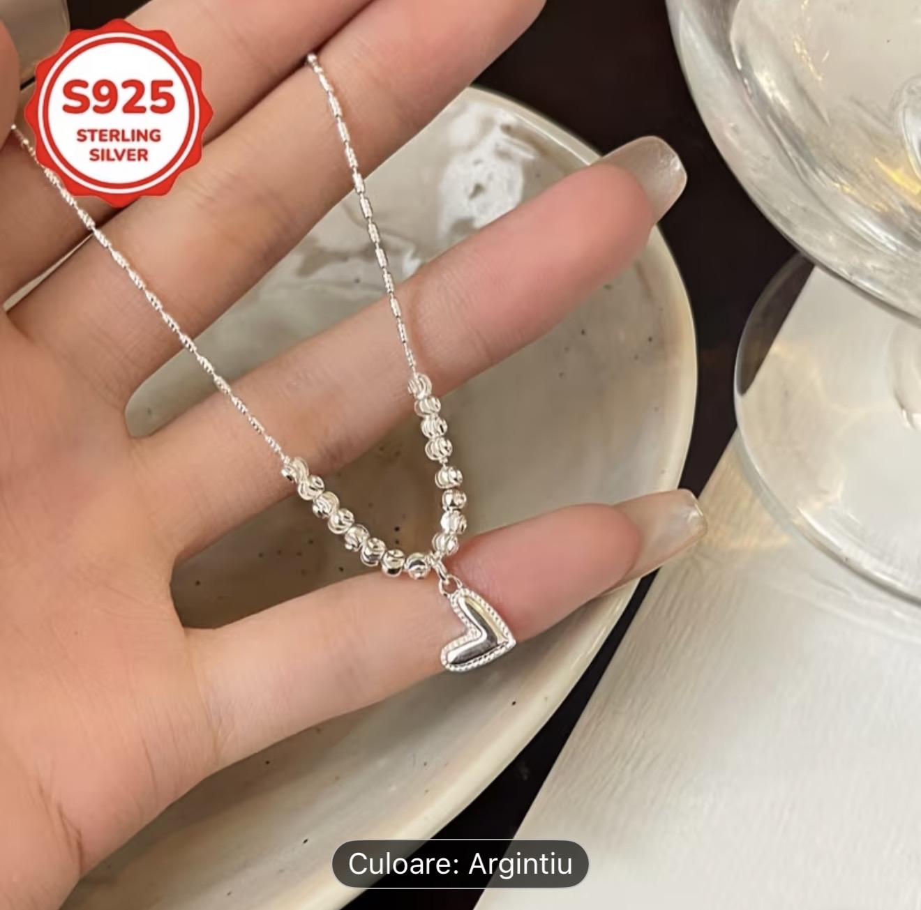 Colier din argint 925 cu inimă