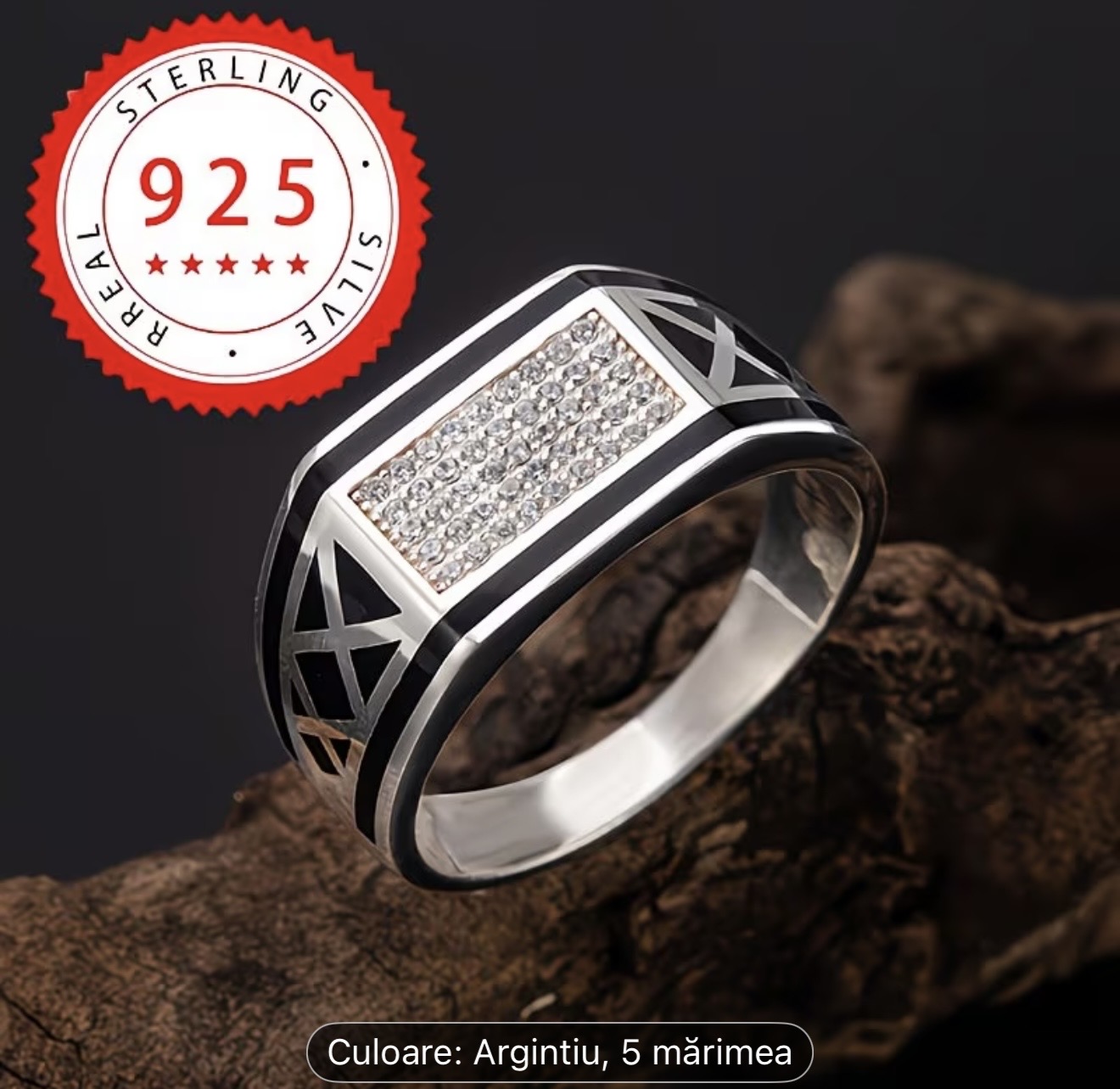 Inel bărbătesc din argint 925