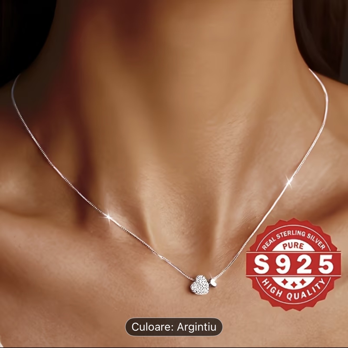 Colier din argint 925 cu inimă