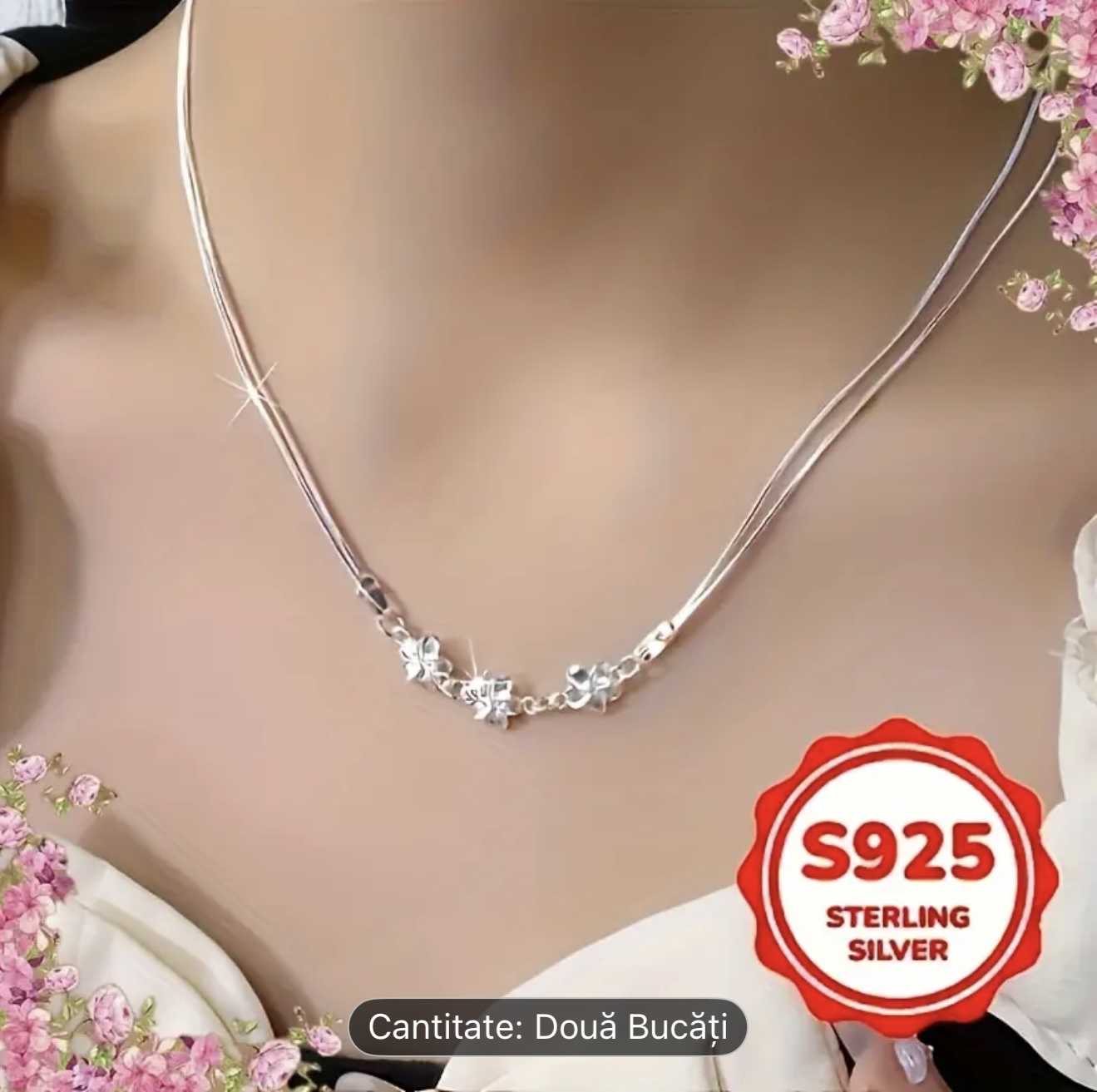 Set elegant de bijuterii din argint