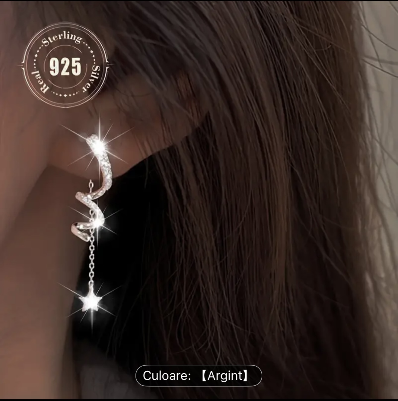 Cercei Silver Star Drop