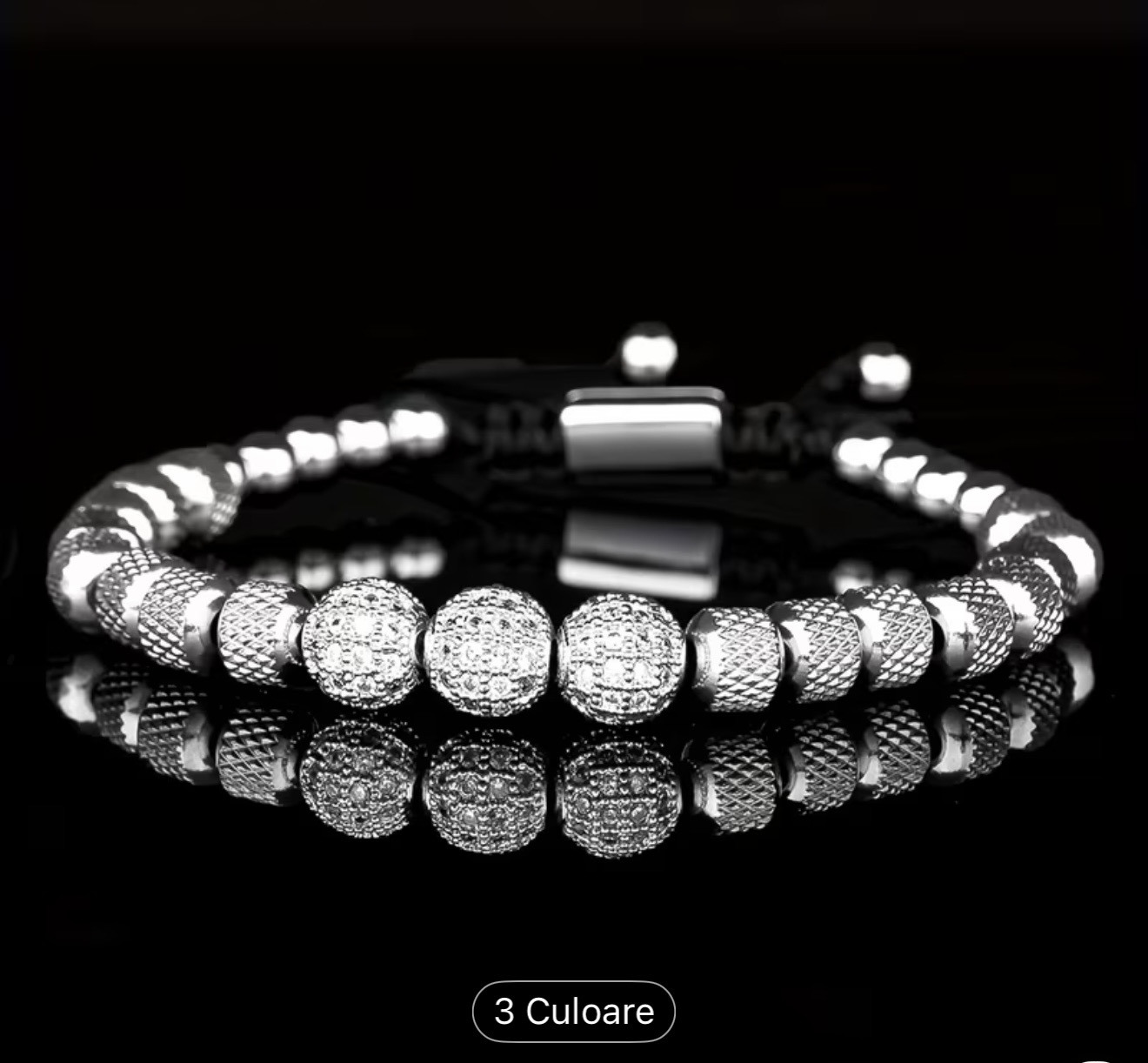 Bratara din margele argintii