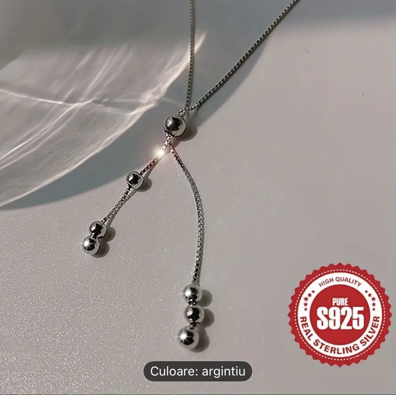 Colier Lariat din argint