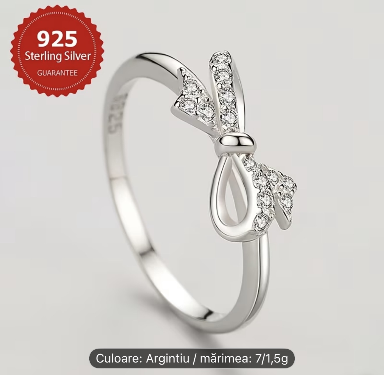 Inel fundă din argint sterling