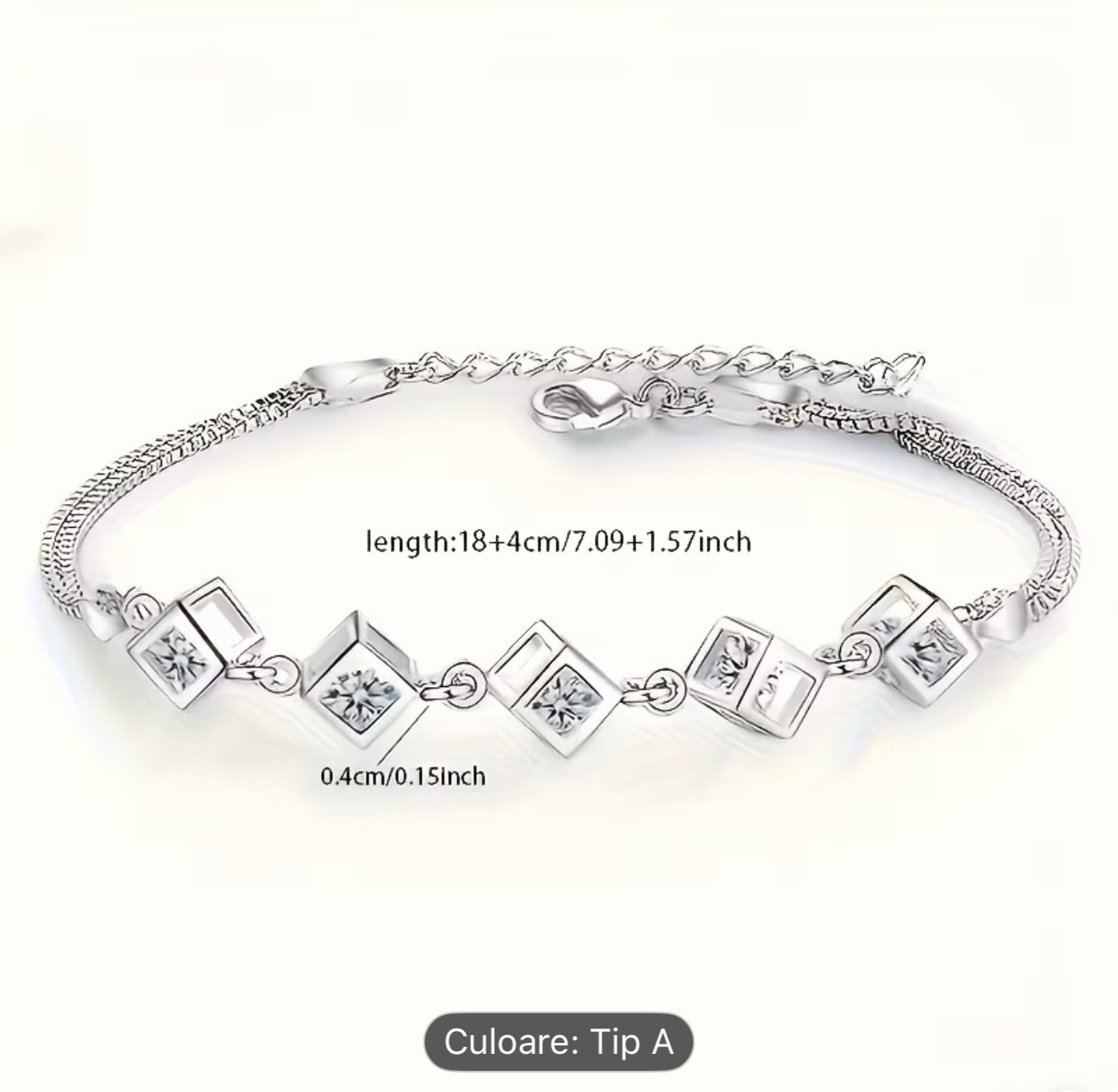 Brățară Geometrică Elegantă din Argint