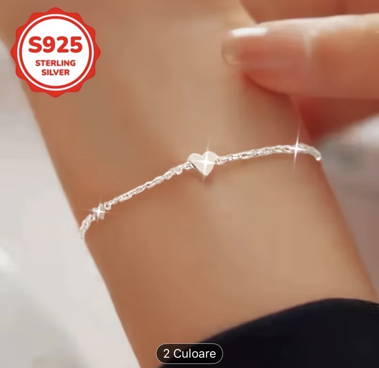 Brățară elegantă cu bătăi de inimă