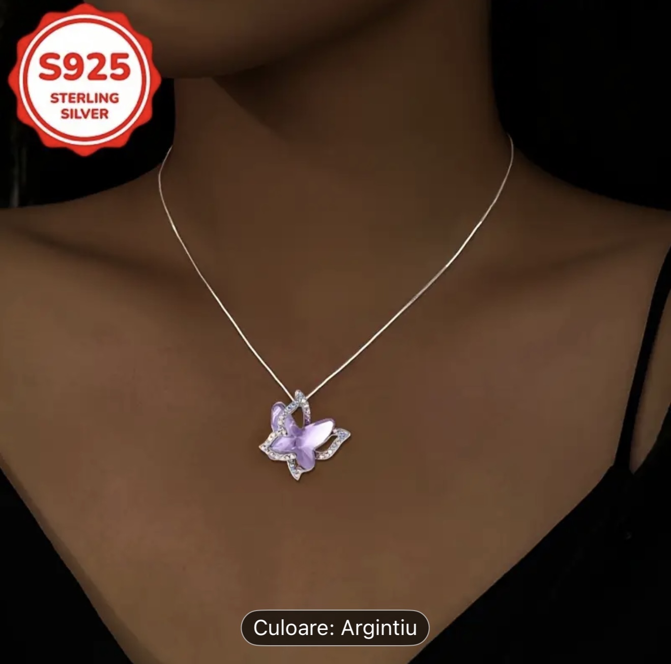 Colier Fluture Argint