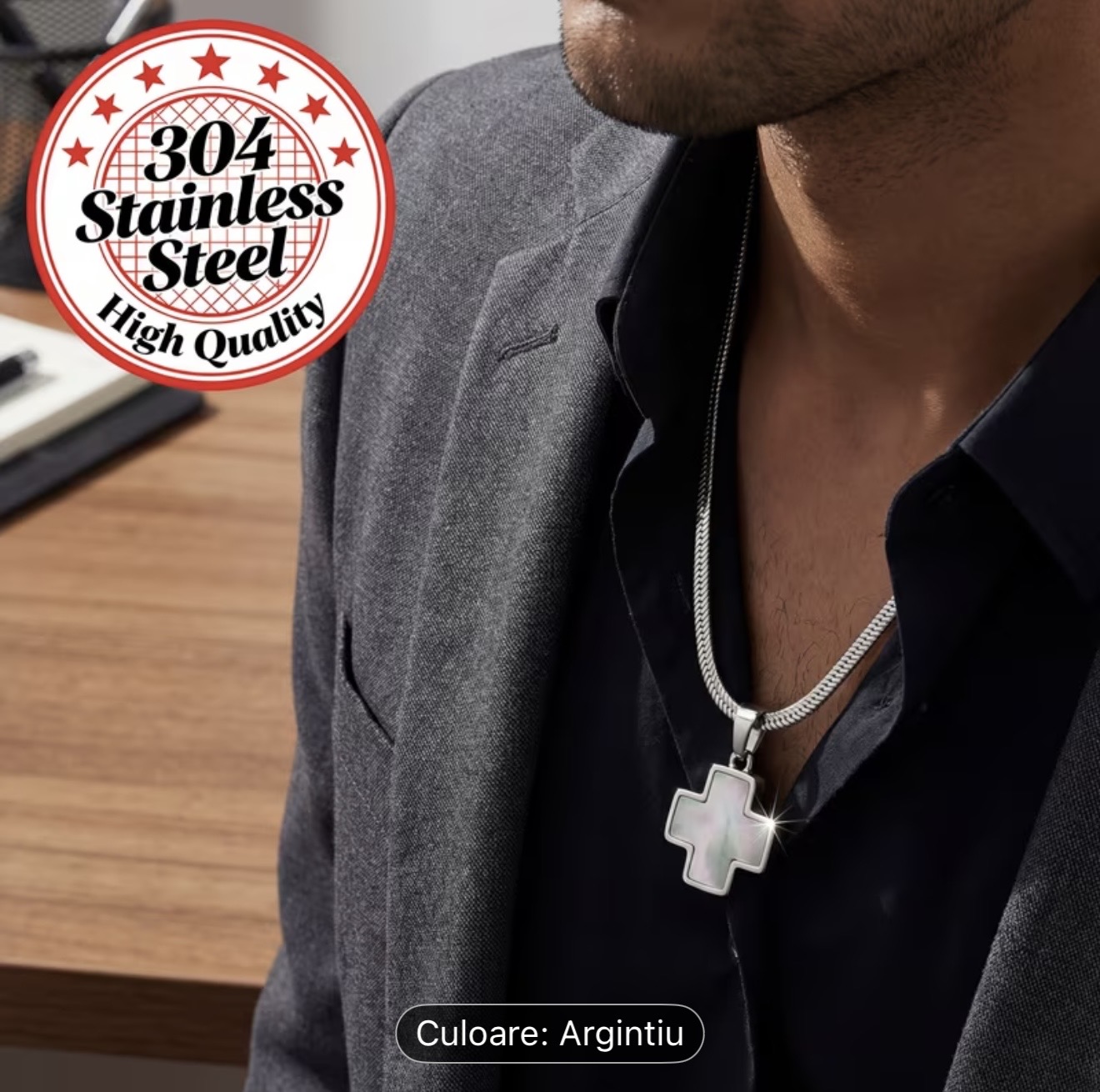 Colier cu pandantiv cu cruce 