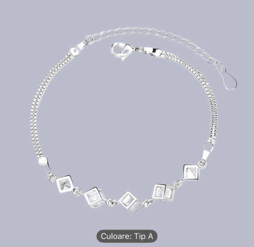 Brățară Geometrică Elegantă din Argint