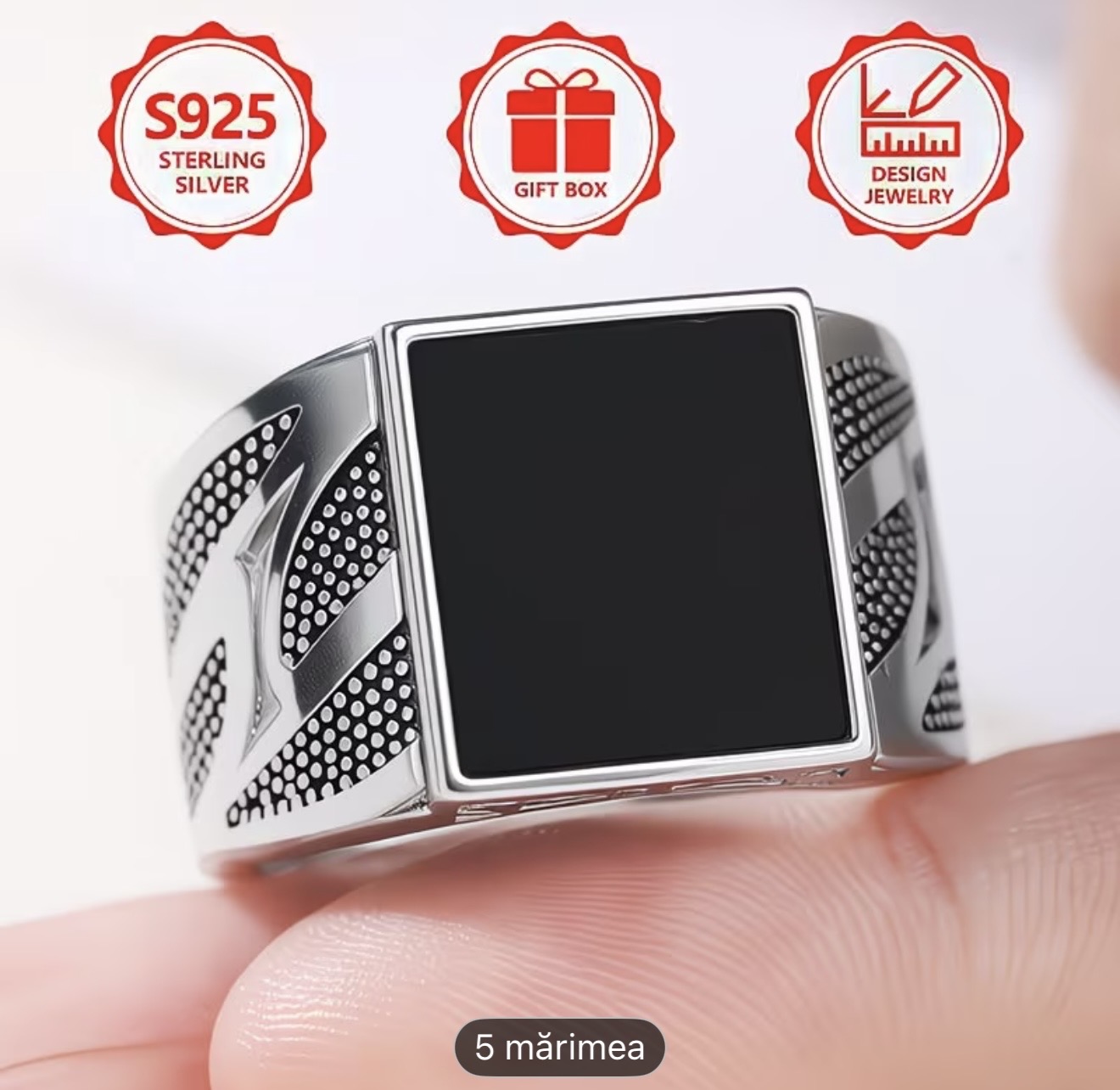 Inel unisex din argint sterling