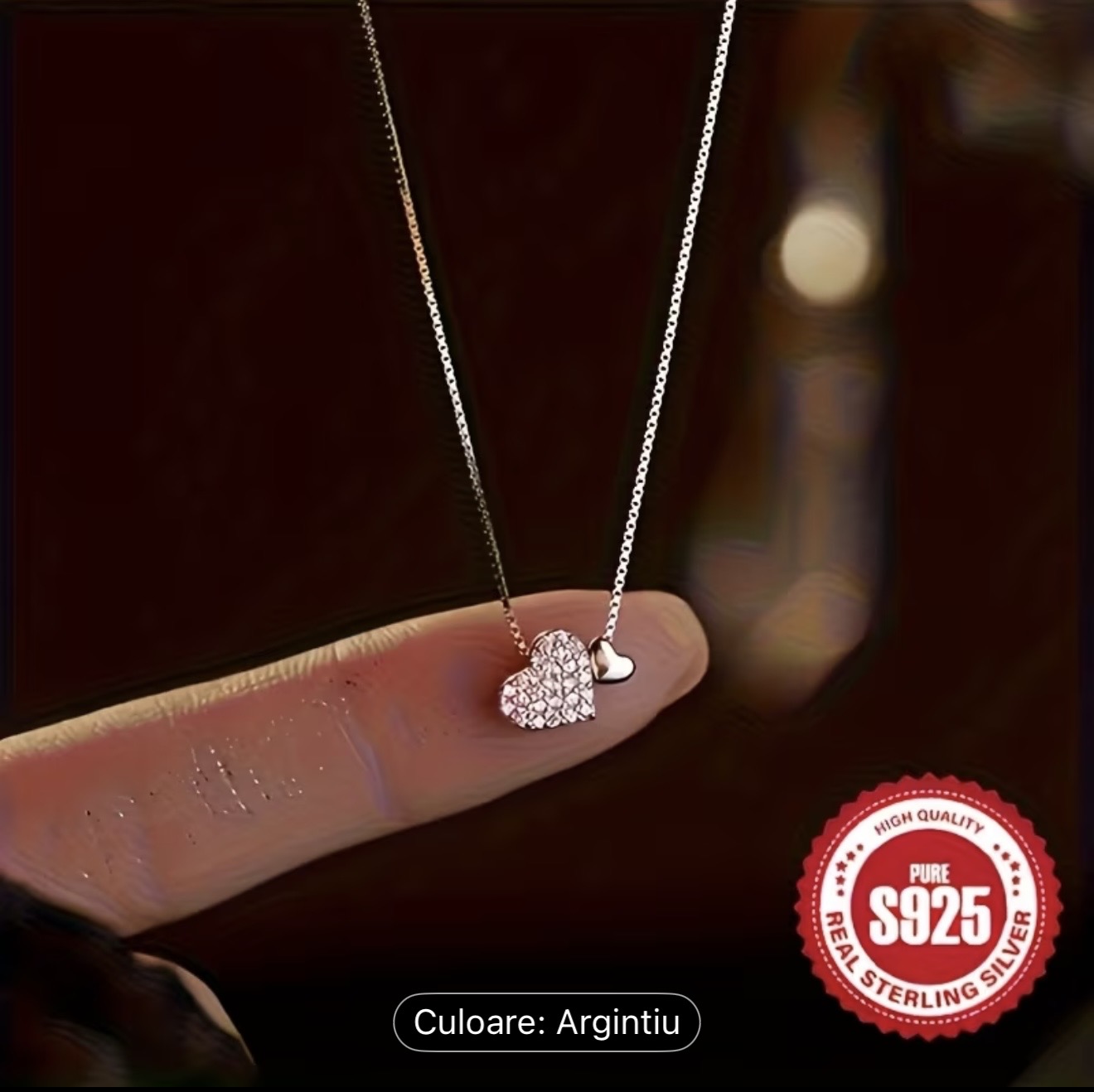 Colier din argint 925 cu inimă