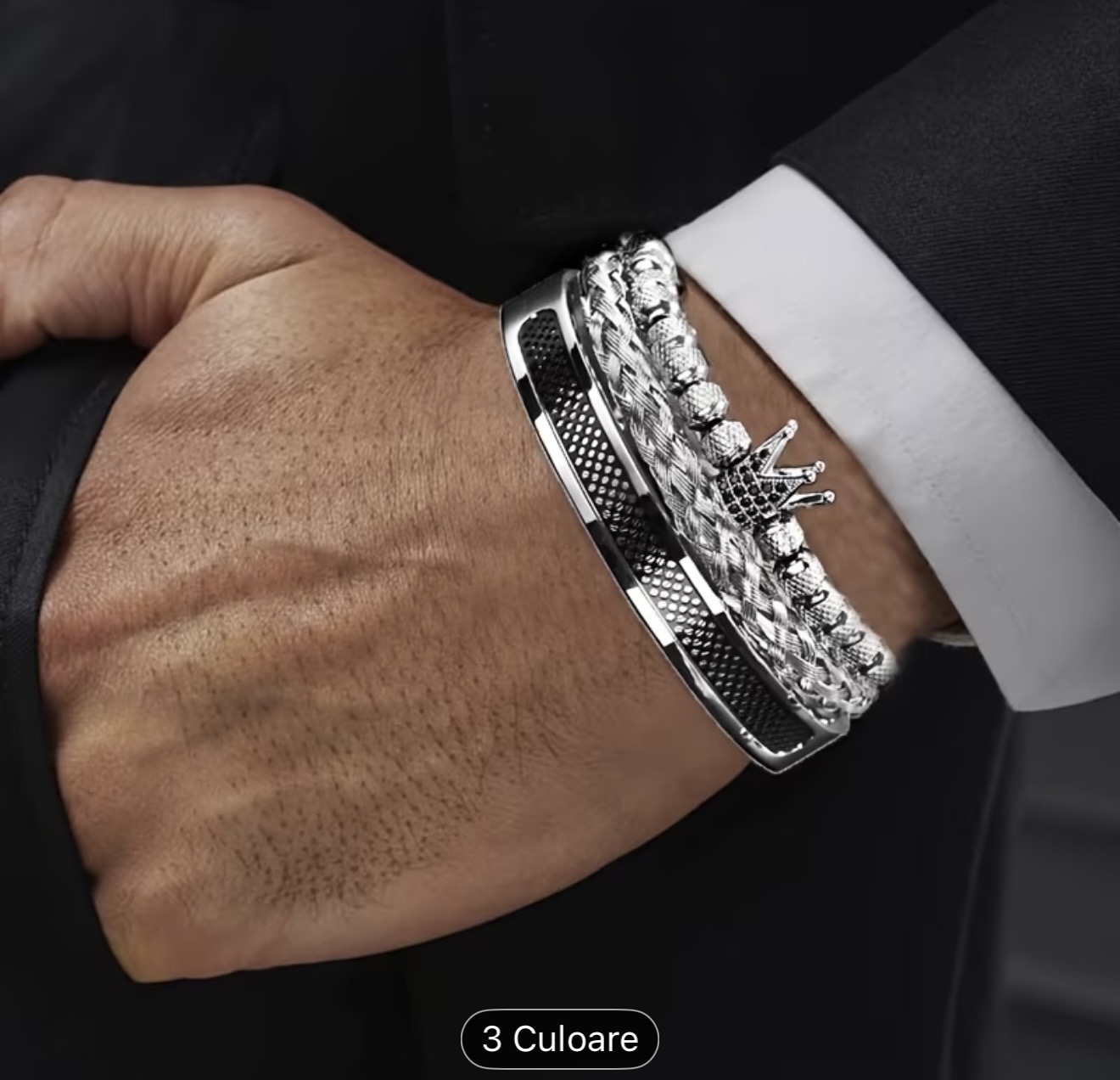 Brățară cu mărgele coroană