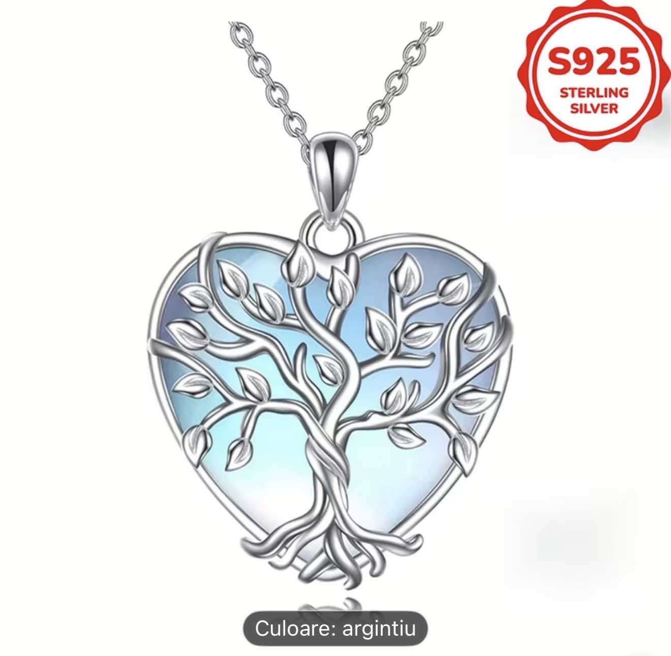 Colier cu pandantiv inimă din argint 925