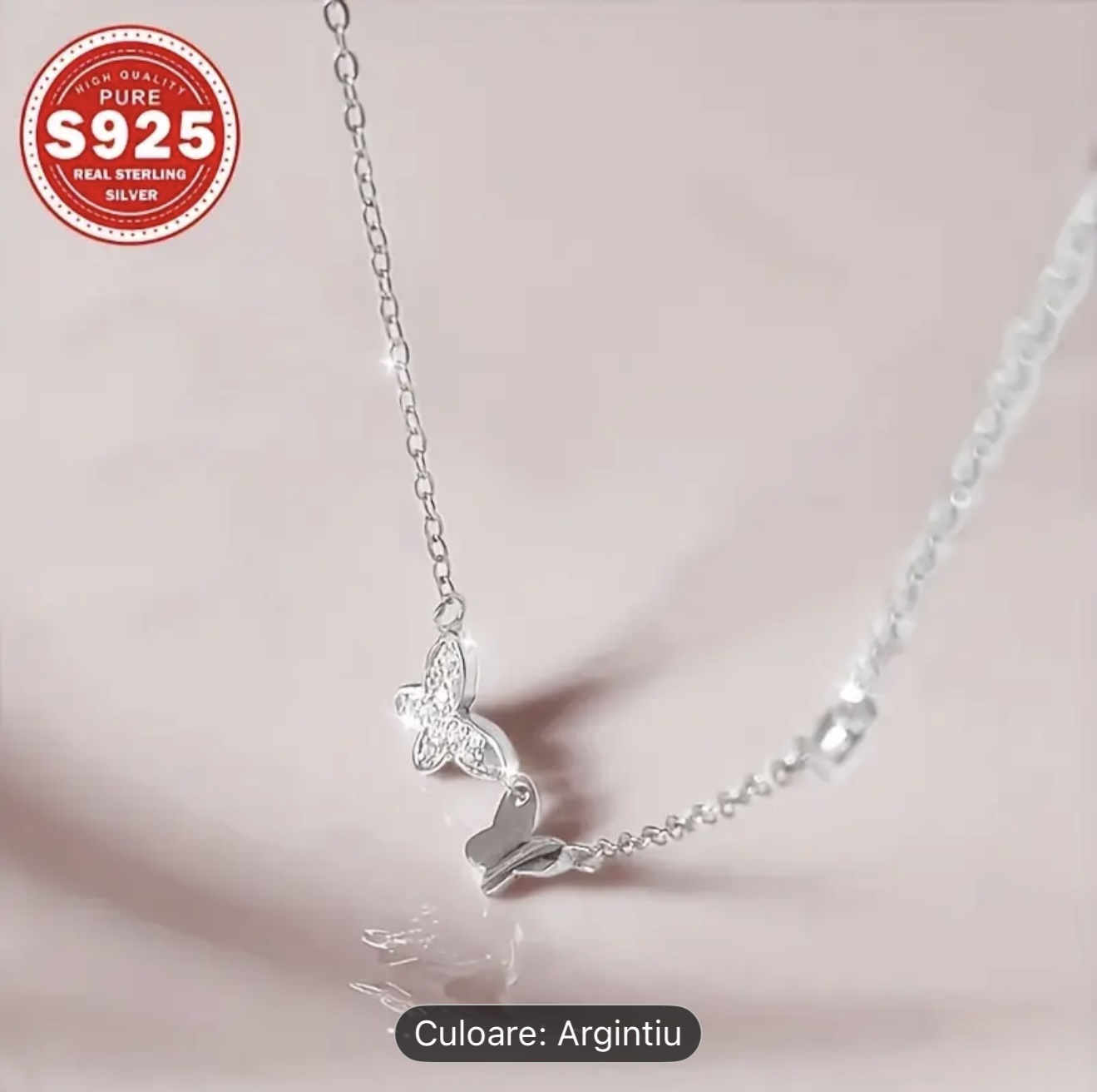 Colier Fluture Argint