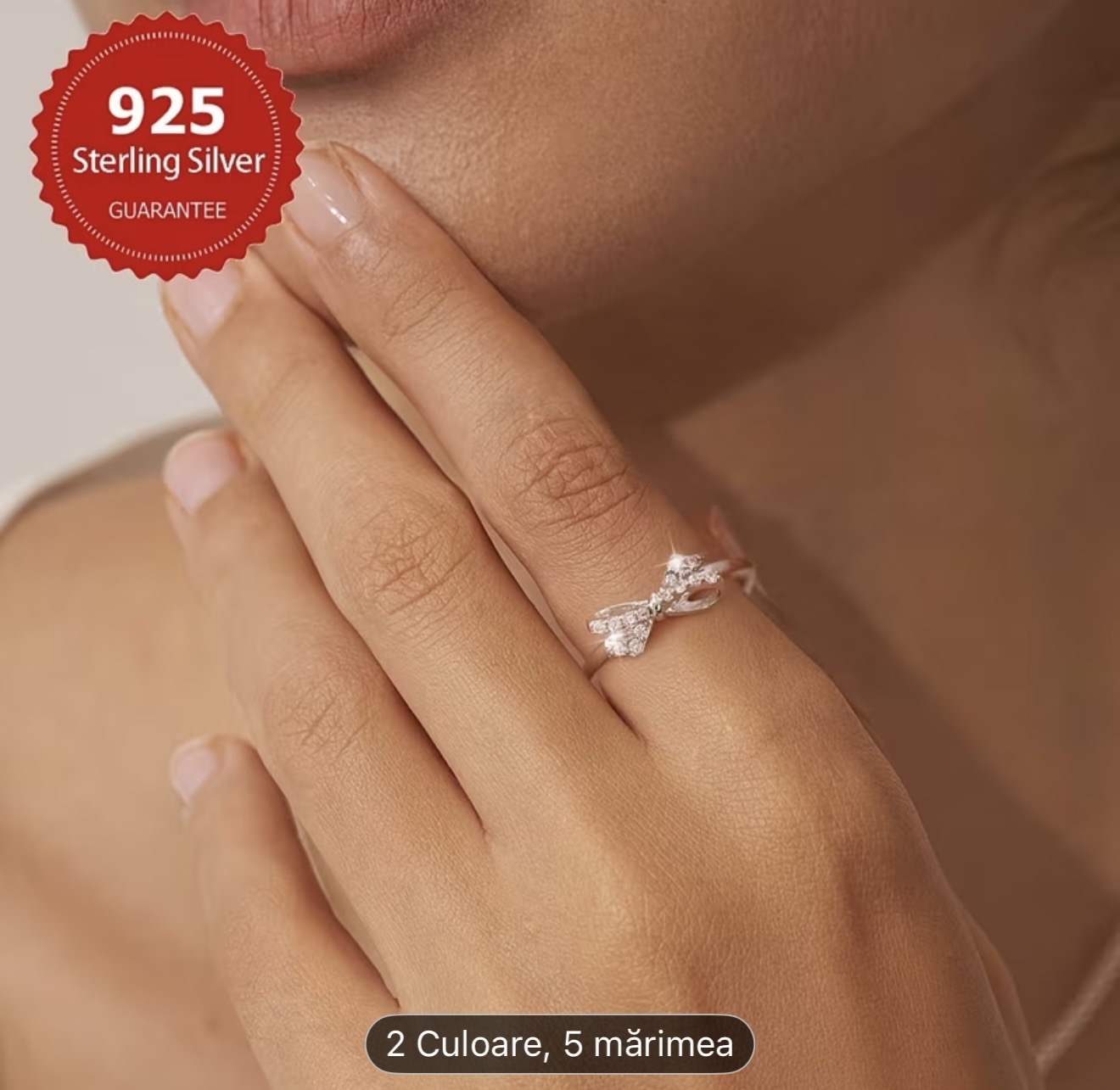 Inel fundă din argint sterling