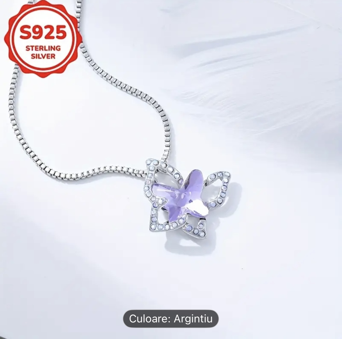 Colier Fluture Argint