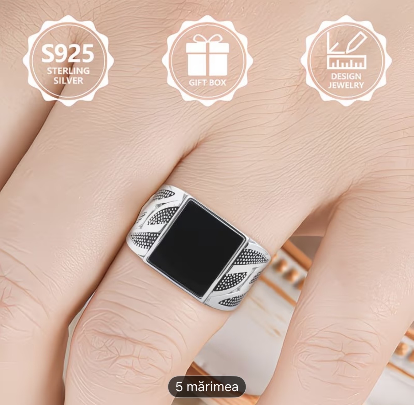 Inel unisex din argint sterling